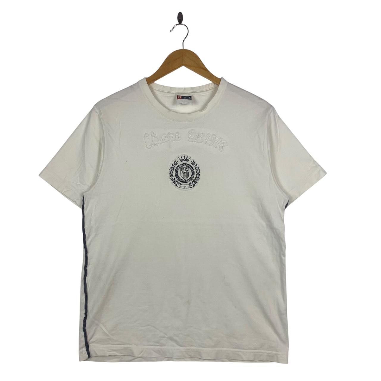 Vintage Vintage CHAPS RALPH LAUREN Patch Embossed Crest Tee Shirt Size US L / EU 52-54 / 3 - 1 Thumbnail