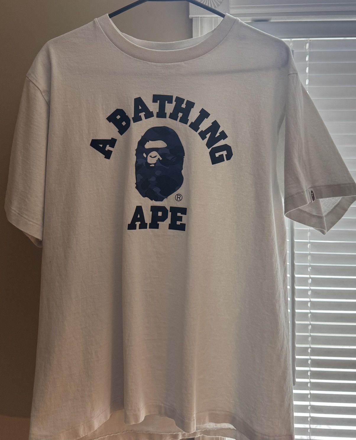 Bape BAPE Color Camo College Tee 'White/Navy' Size US L / EU 52-54 / 3 - 1 Thumbnail
