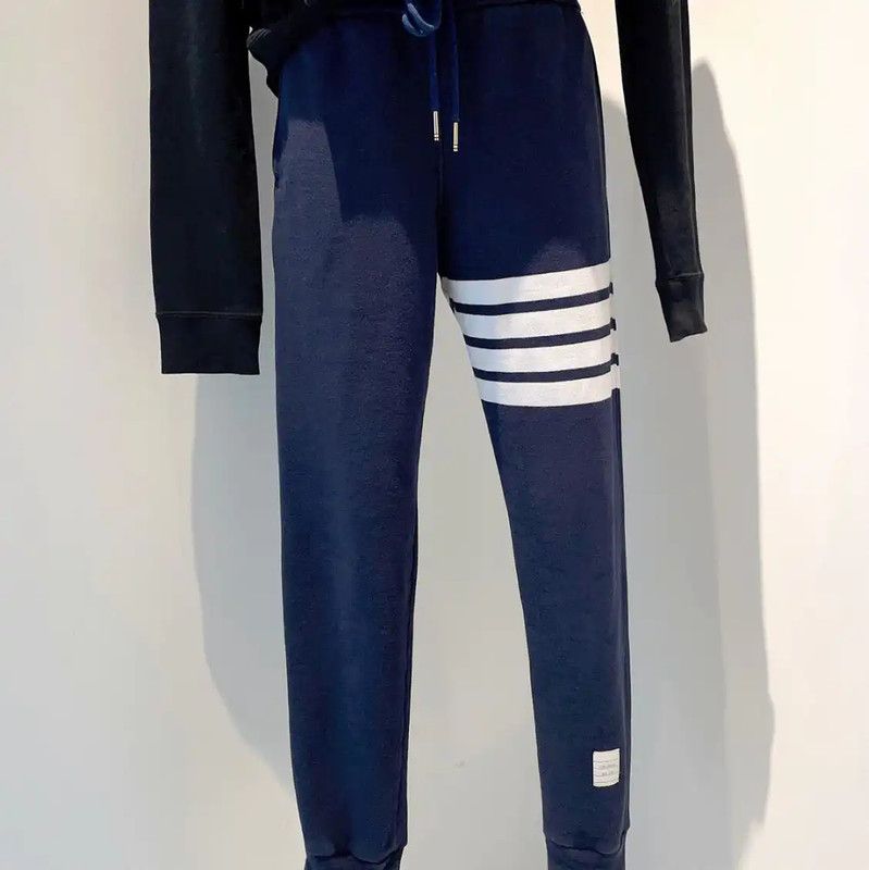 Thom Browne Thom Browne Blue Cotton Casual Pants 0089 Size 27" / US 4 / IT 40 - 1 Thumbnail
