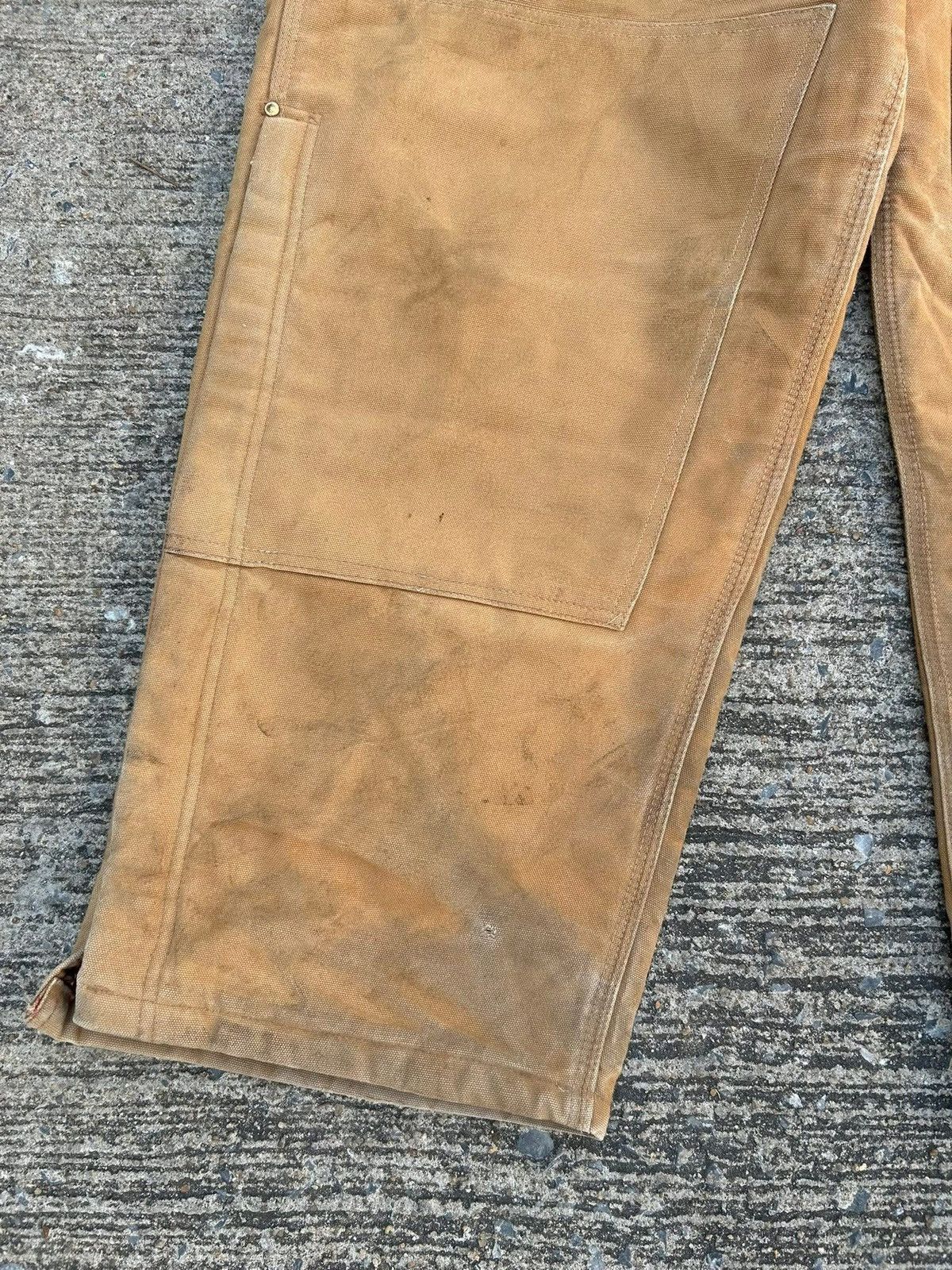Carhartt Vintage 90s Carhartt Tan Distressed Double Knee Overall48x30 Size US 44 / EU 60 - 13 Thumbnail
