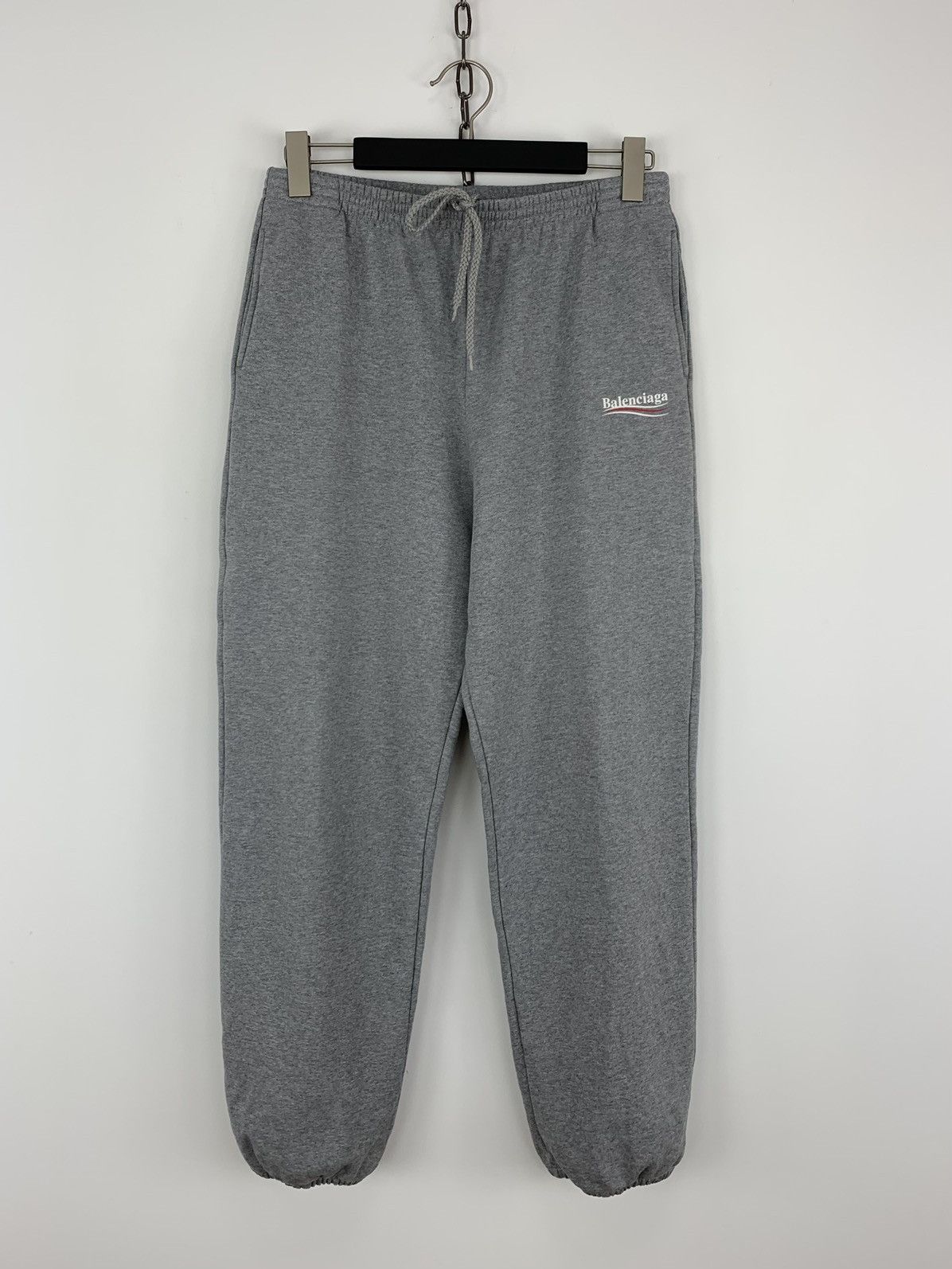 Balenciaga Balenciaga Logo Men s Grey Cotton Sweatpants Size L Grailed