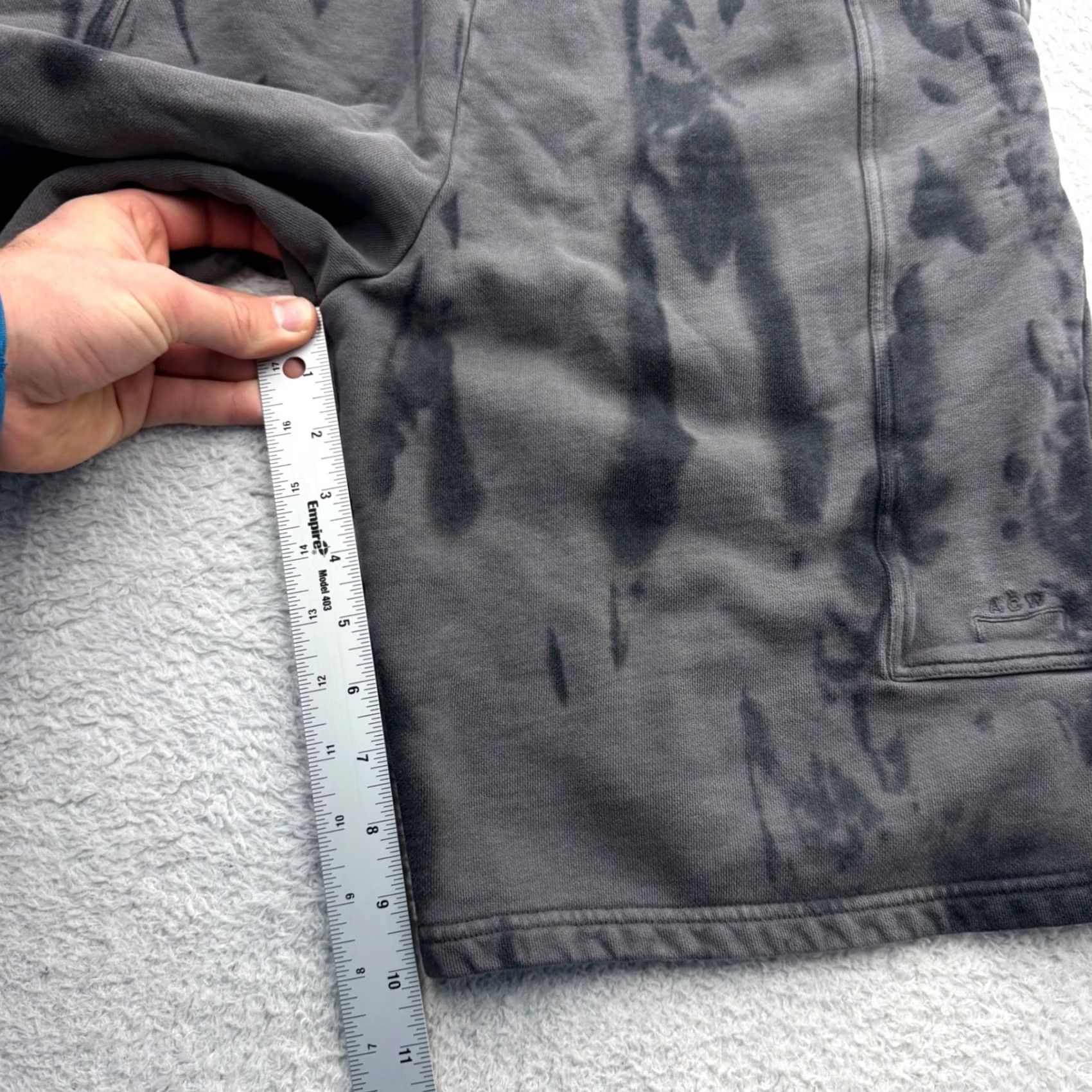 Vintage A-COLD-WALL* ACW Men Sweat Shorts Gray Tie-Dye 29in Waist M Charcoal Logo Embroidered Pockets Relaxed Drawstring Portugal Louis/ Samuel Ross Mens Size US 29 - 5 Thumbnail