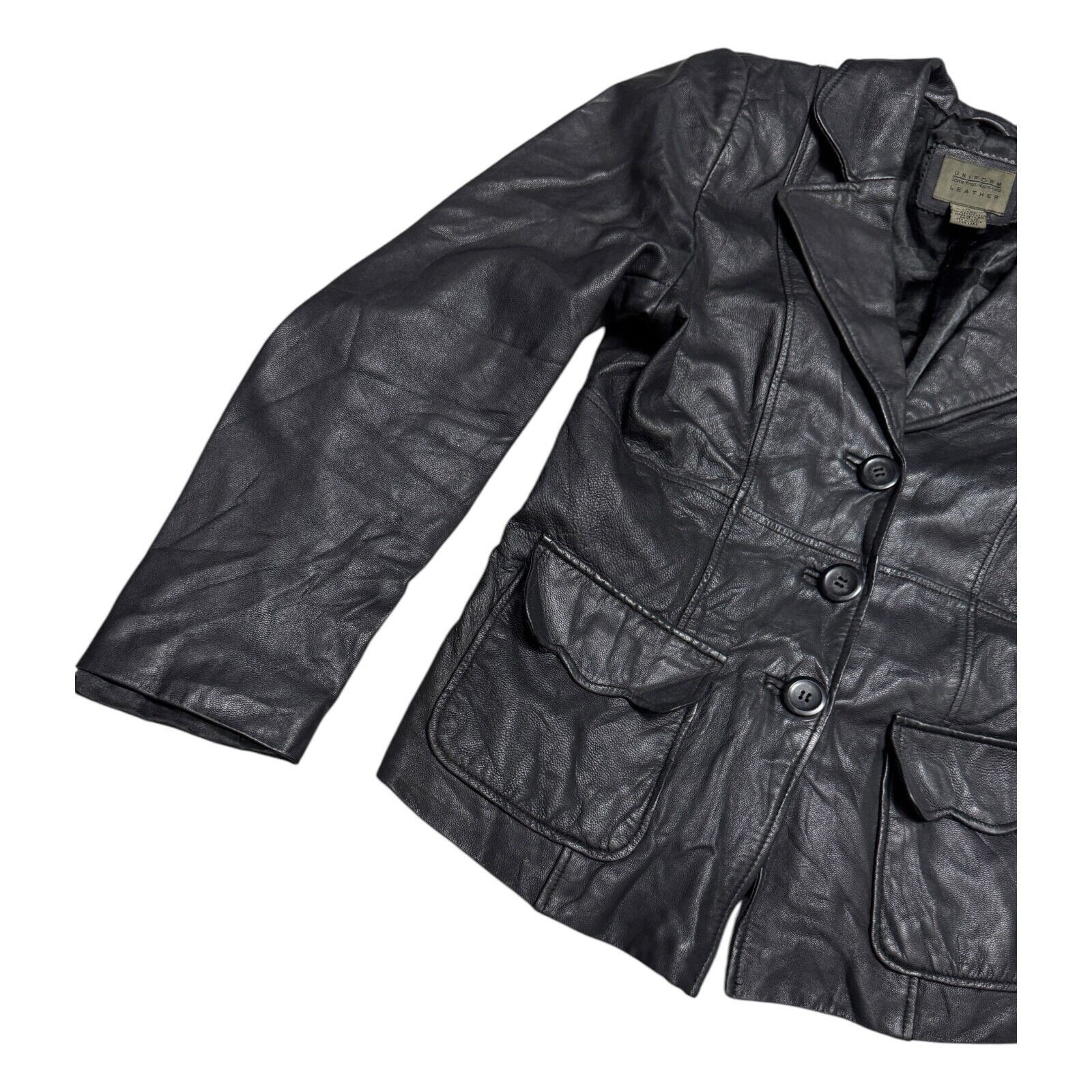 Vintage VINTAGE LEATHER John Paul Richard 90s Retro Casual Jacket 10 Size M / US 6-8 / IT 42-44 - 5 Thumbnail