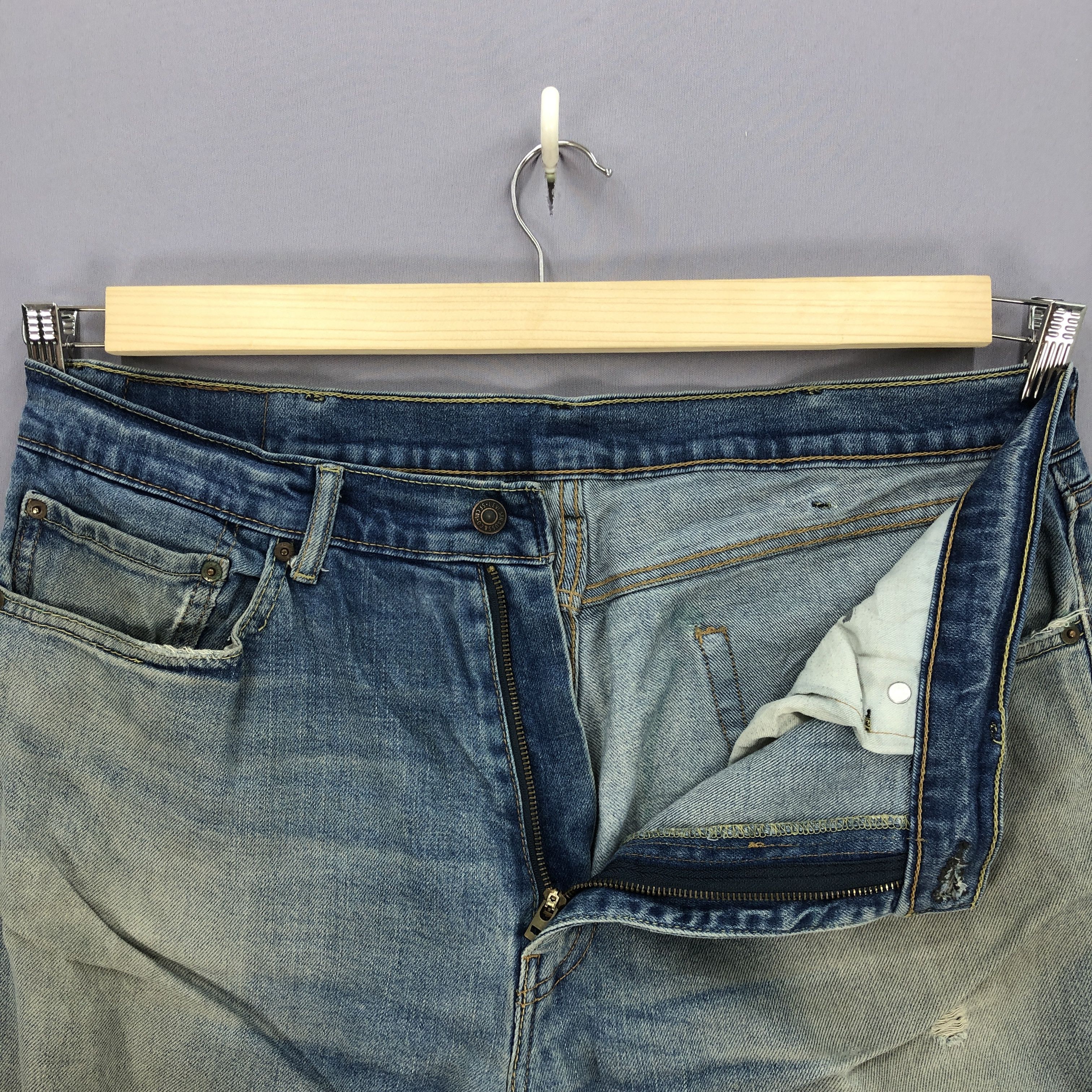 Levi's × Vintage Vintage Y2K Levis Distressed Jeans Levi's Faded Mud Denim Size US 38 / EU 54 - 6 Thumbnail