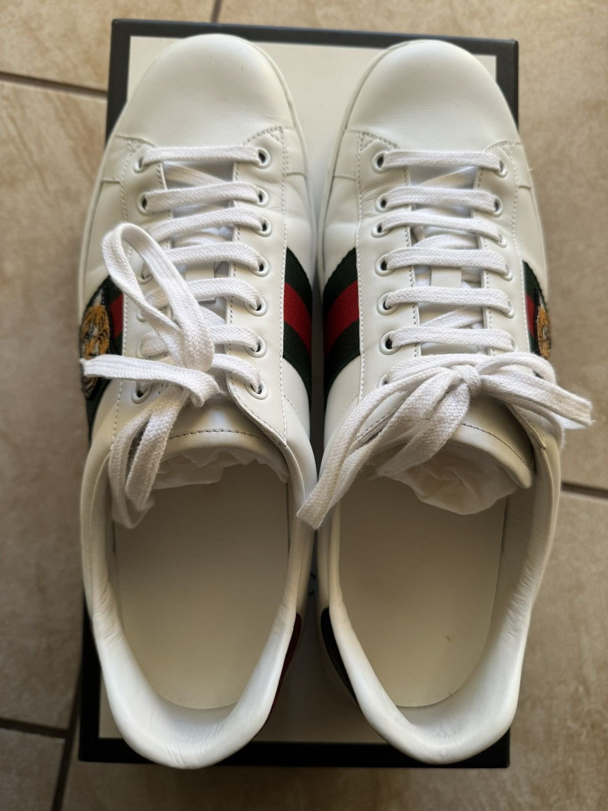 Gucci Gucci Ace Tiger Embroidered Sneaker Size US 11 / EU 44 - 4 Thumbnail