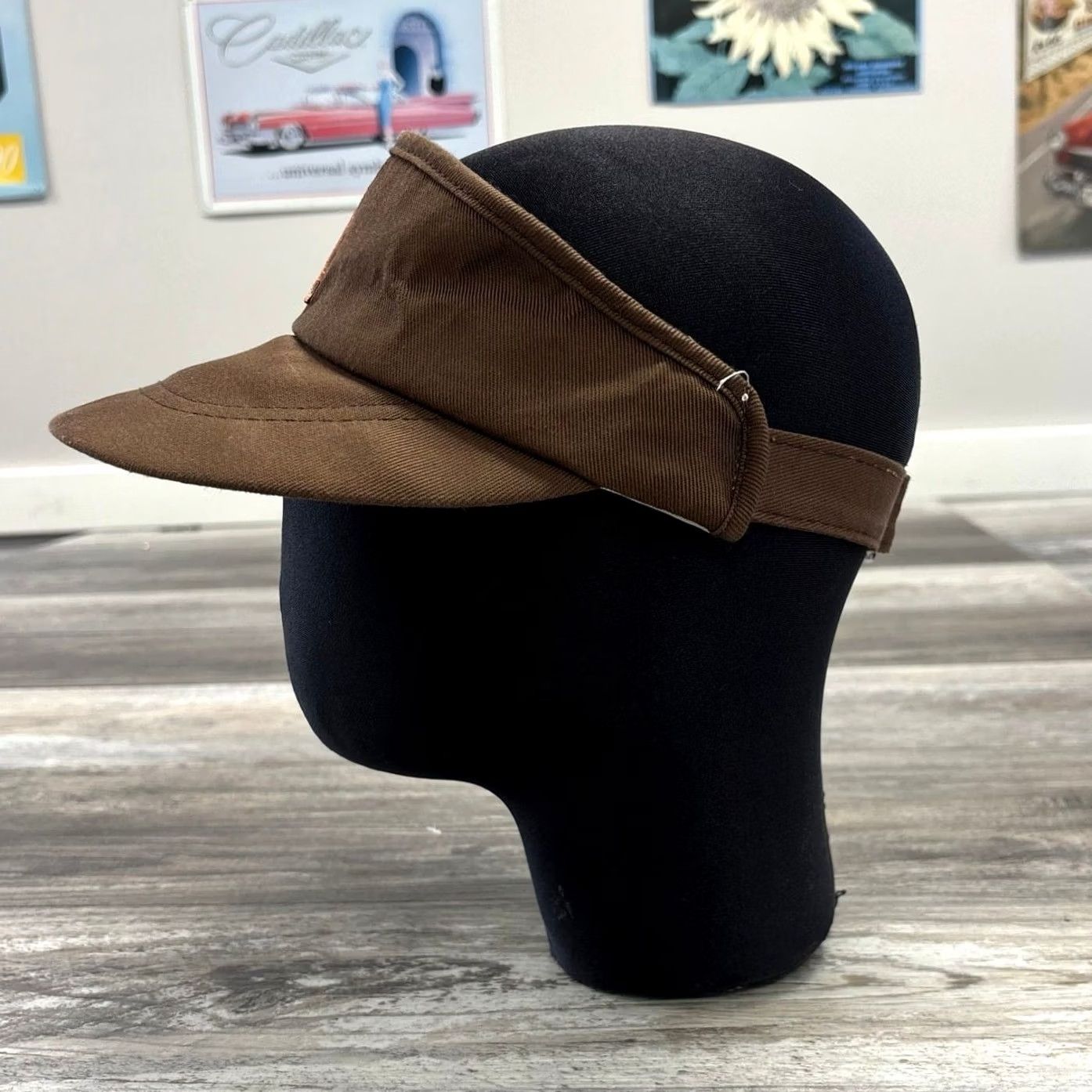 NFL NFL Cleveland Browns Visor Hat Mens One Size 70s 80s Cloverdale Logo Strapback Cap Brown White Orange Green Vintage Size ONE SIZE - 3 Thumbnail