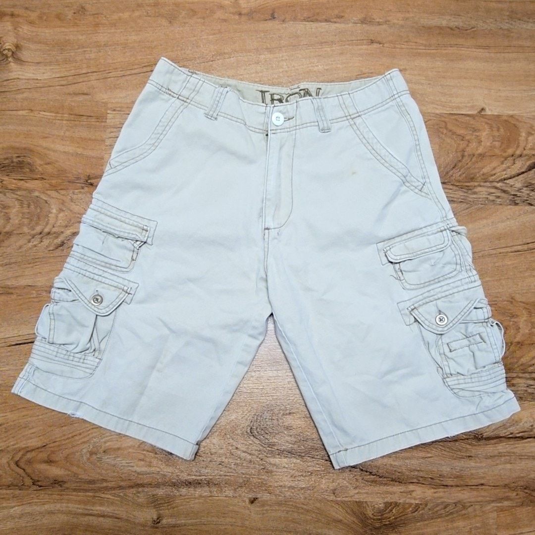 Iron Co. Iron Cargo Shorts Beige Multi-Pocket Utility Mens 32 Shorts Size US 32 / EU 48 - 1 Thumbnail