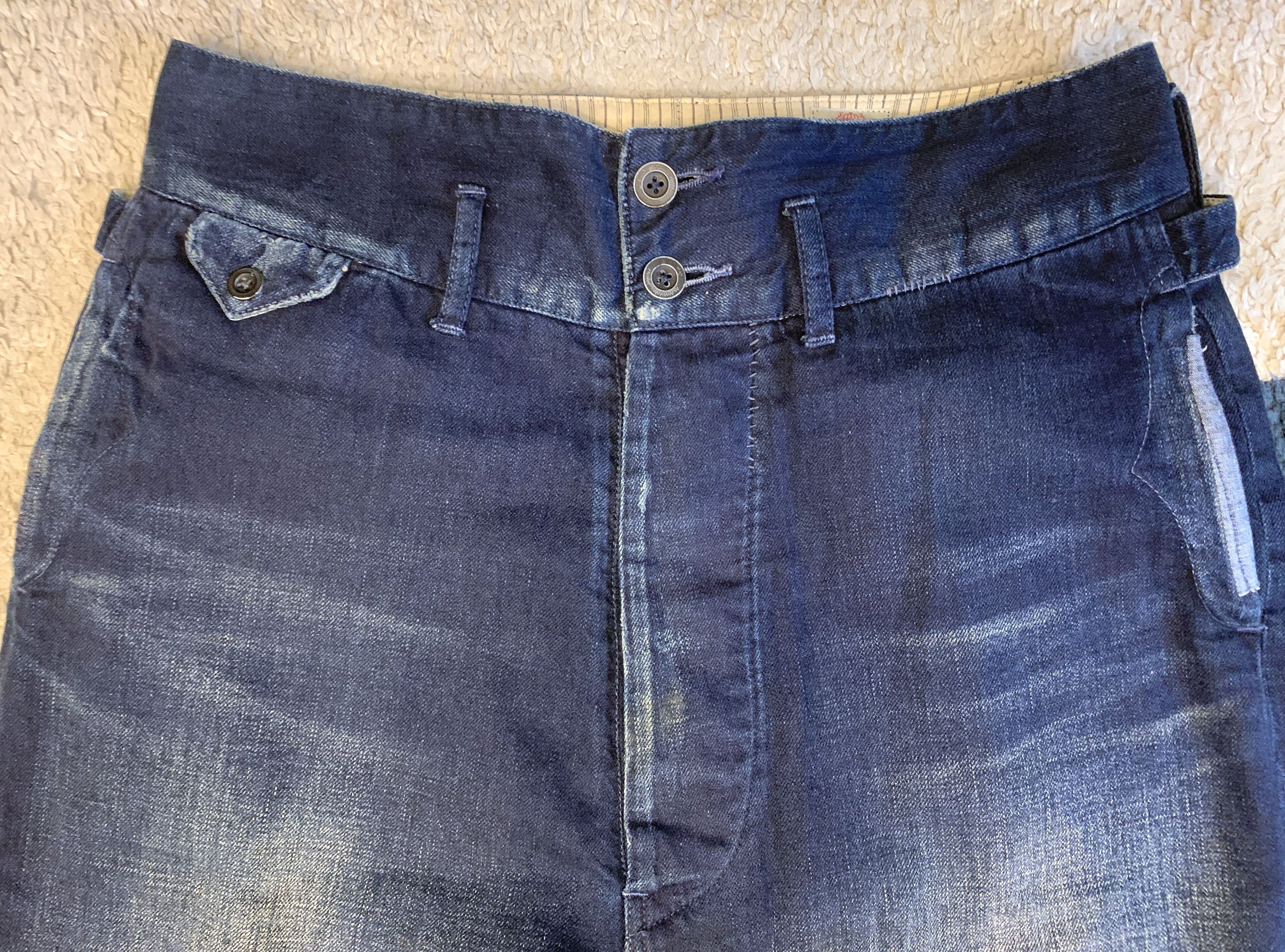 FunSet of Art Funset of Art sashiko indigo dyed pants, size M (32”) Size US 32 / EU 48 - 2 Thumbnail