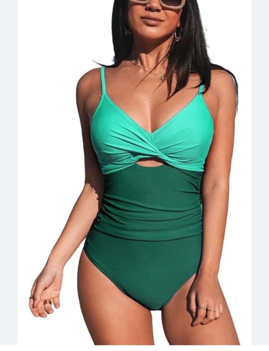 Other NWT Cupshe one piece mint green swimsuit size medium Size ONE SIZE - 1 Thumbnail
