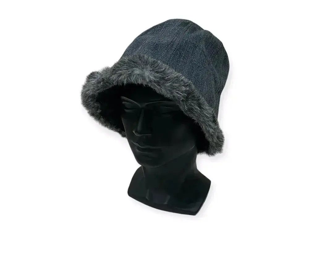 Denim Fleece Japanese Brand Fleece Bucket Hat