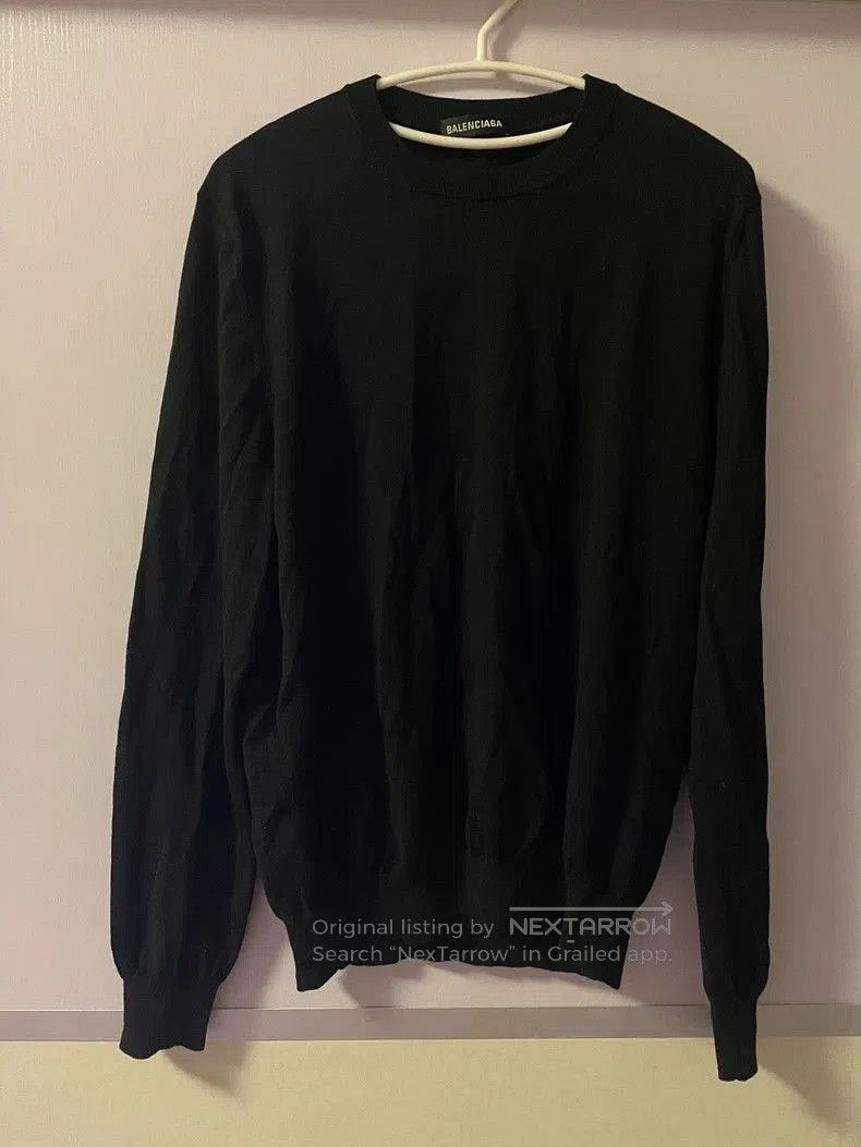 Balenciaga Balenciaga Black Wool Sweater Unisex. Size US M / EU 48-50 / 2 - 2 Thumbnail