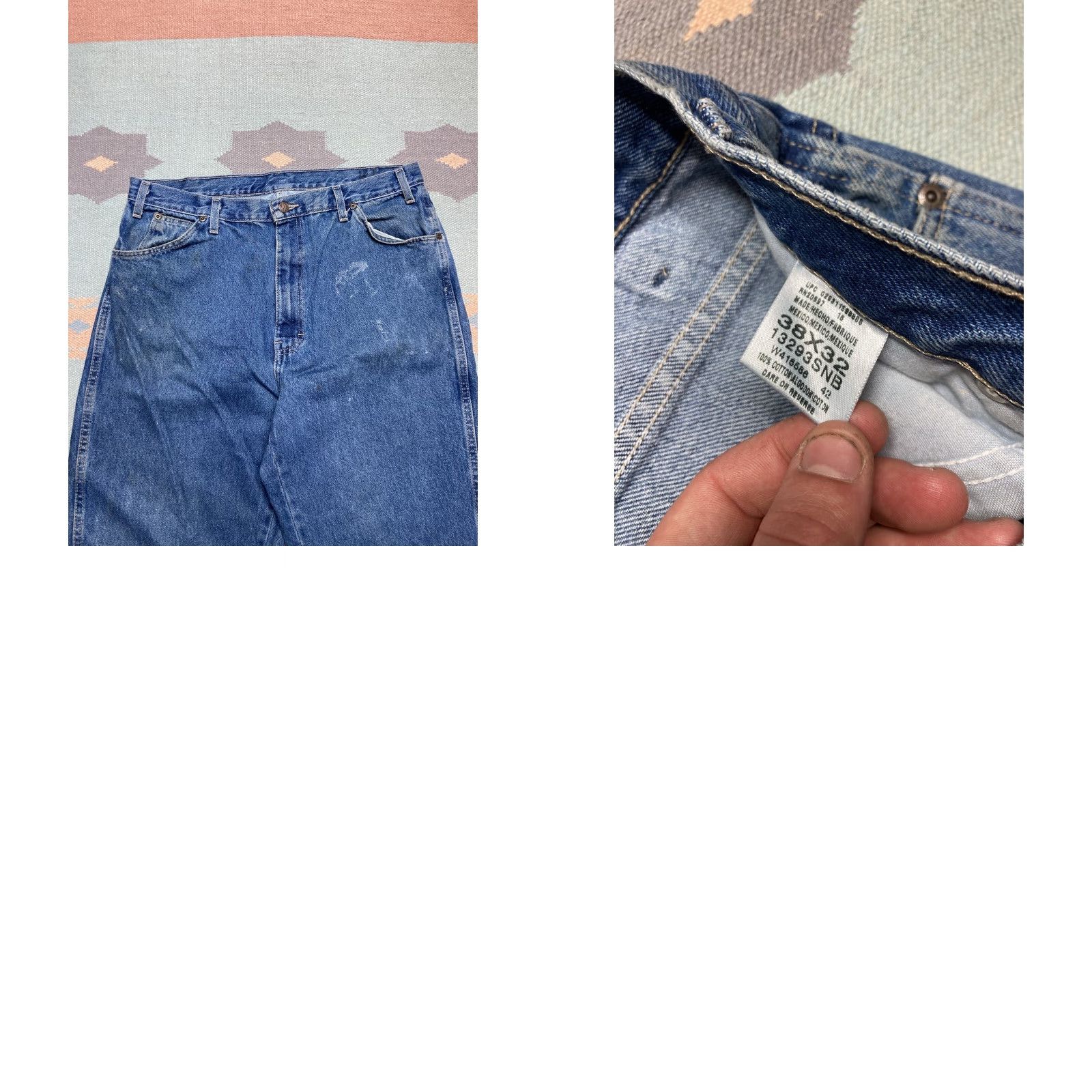 Dickies VINTAGE Dickies Jeans Men Baggy Straight 38 Regular Blue 38x32 Relaxed Workwear Y2K Skater Size US 38 / EU 54 - 8 Thumbnail