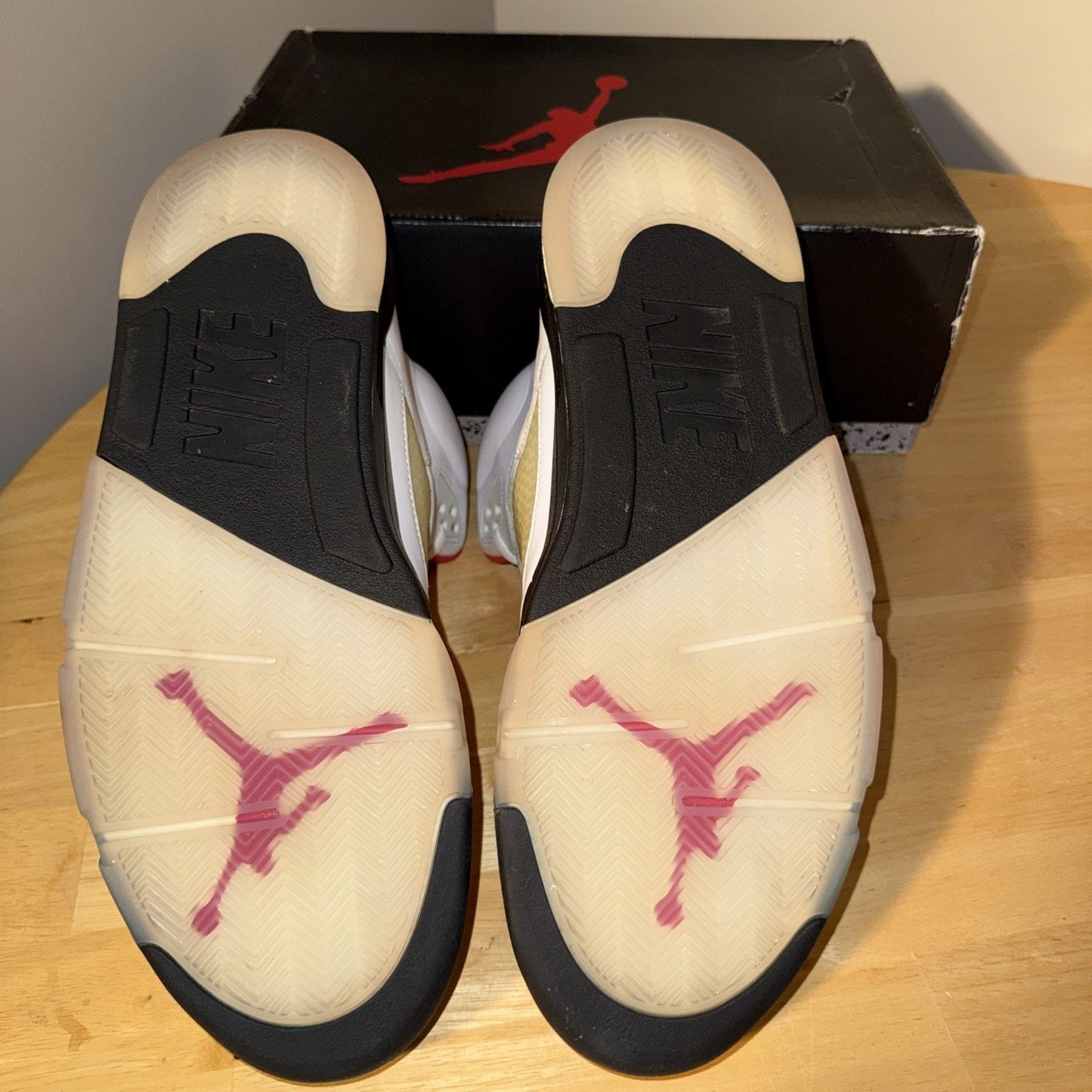 Nike Size 14 - Air Jordan 5 Retro 2013 White Fire Red Size US 14 / EU 47 - 5 Thumbnail