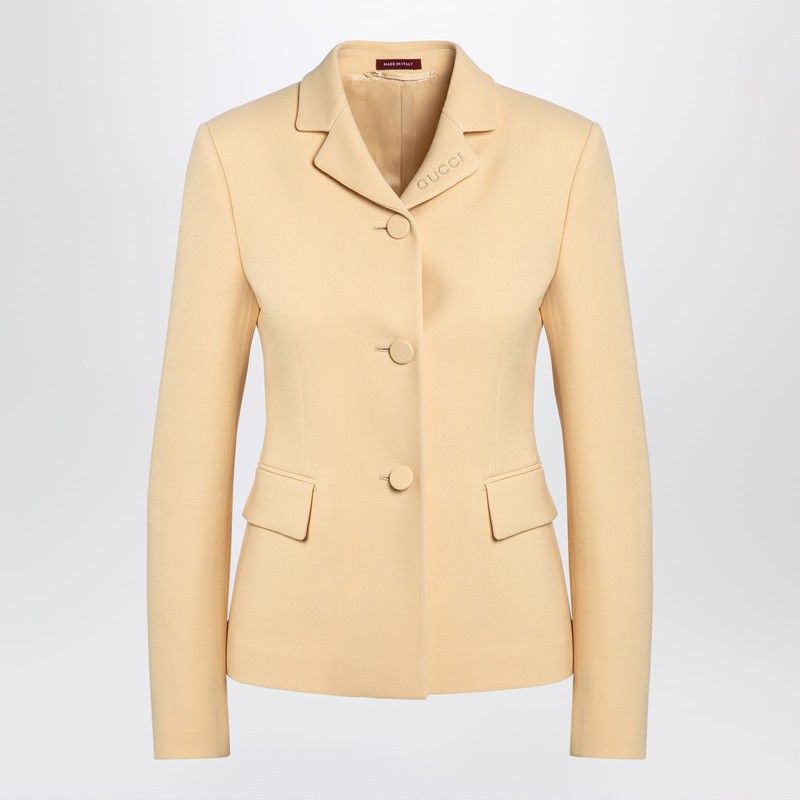 ジャケット GUCCI Cream coloured wool crepe jacket Gucci Gucci Cream Coloured Wool Crêpe Jacket | Grailed