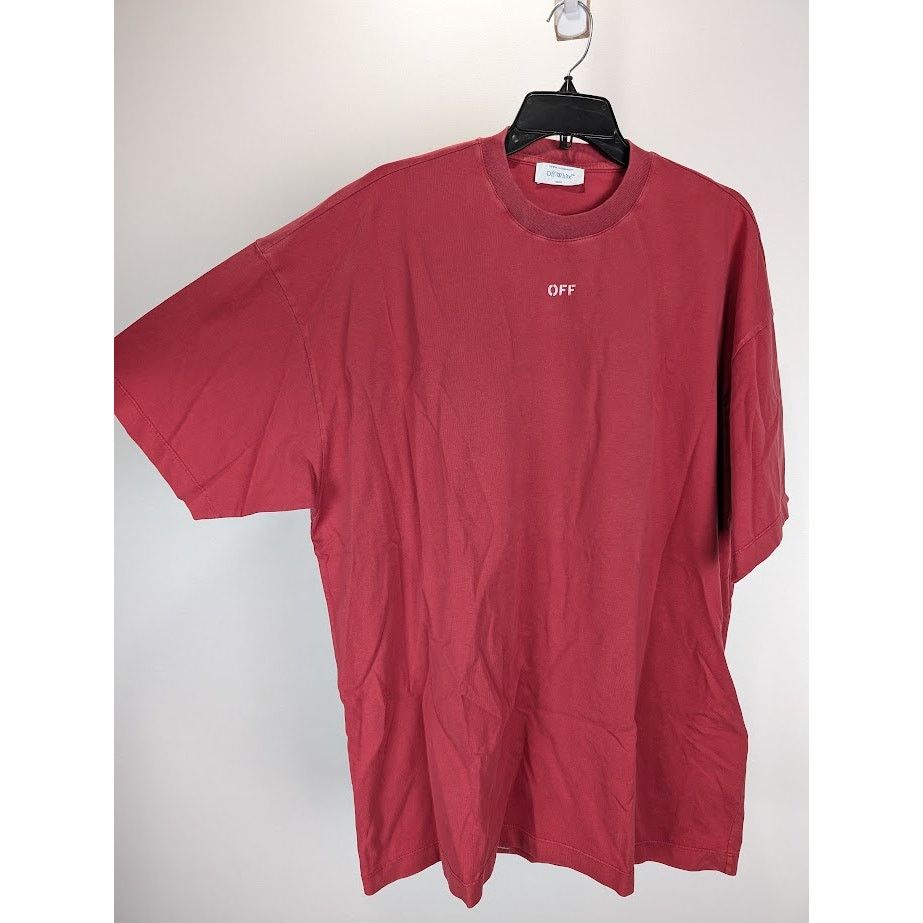 Off-White o1rshd1 Matthew Over S/S Tee in Rio Red Grey Size US S / EU 44-46 / 1 - 7 Thumbnail