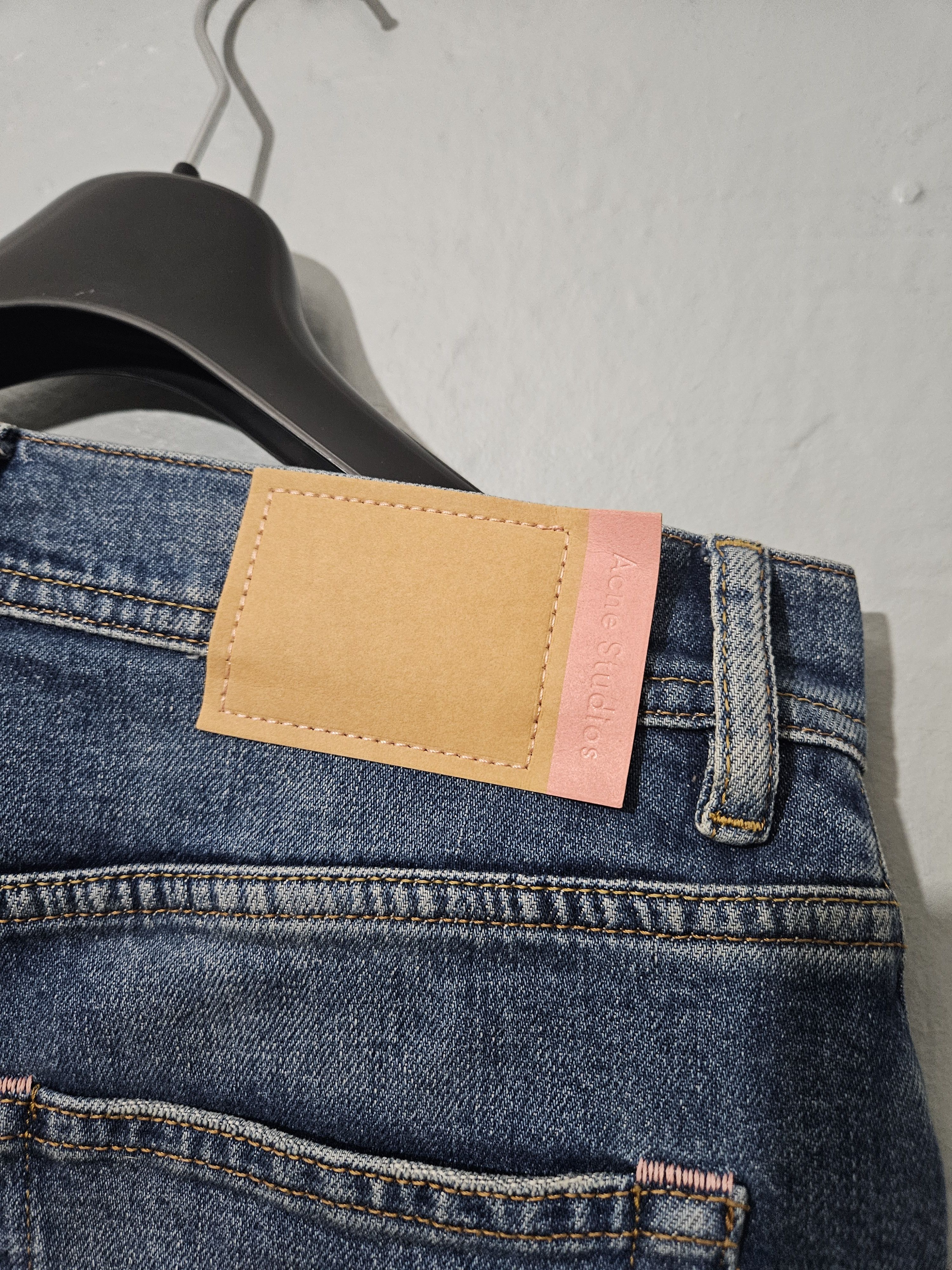 Acne Studios Blå Konst Melk Mid Blue AW18 Back Tab Denim Jeans Size US 27 - 2 Thumbnail