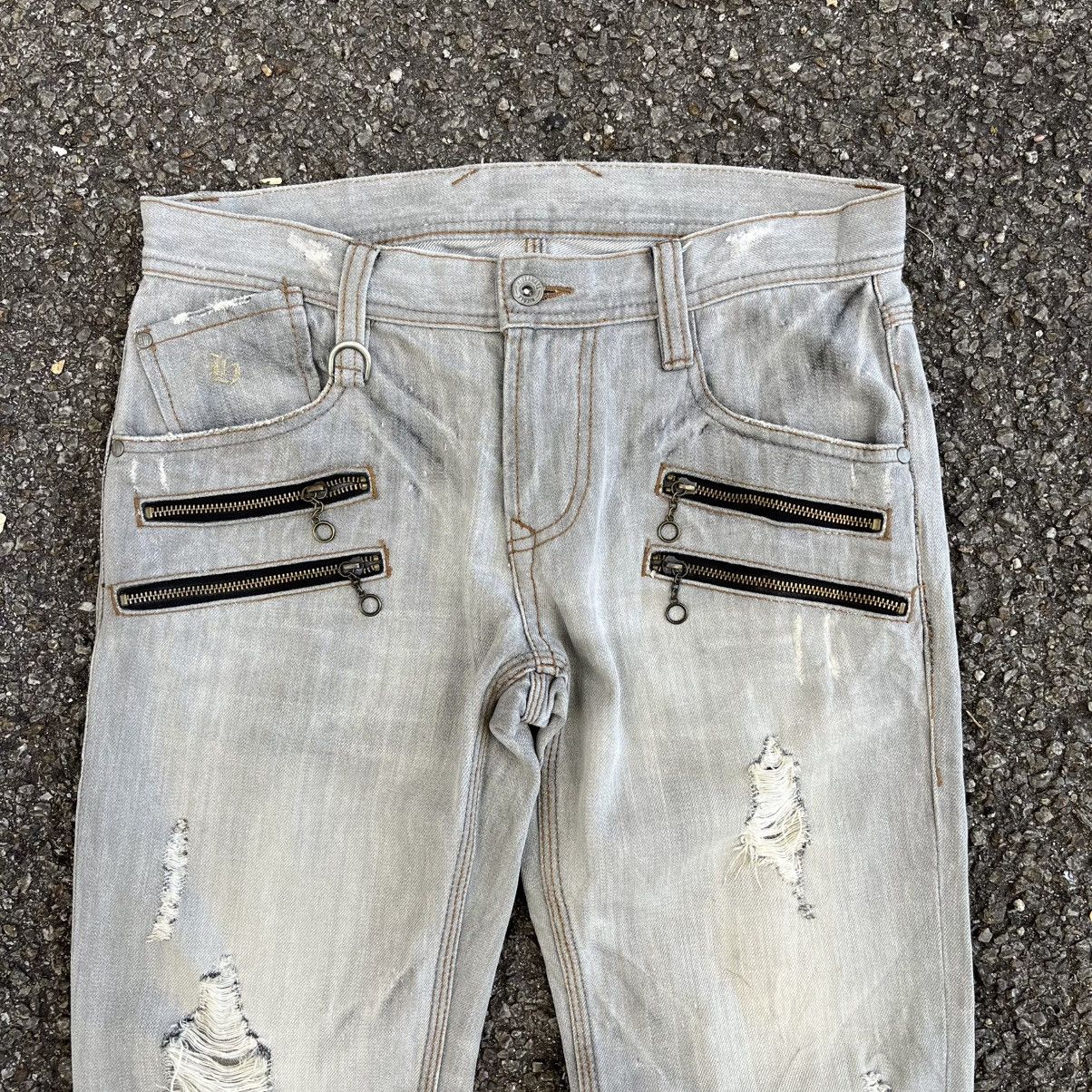 Nicole Club Distressed Zipper Denim Hideaways Nicole Club For Men Jeans Size US 29 - 4 Thumbnail