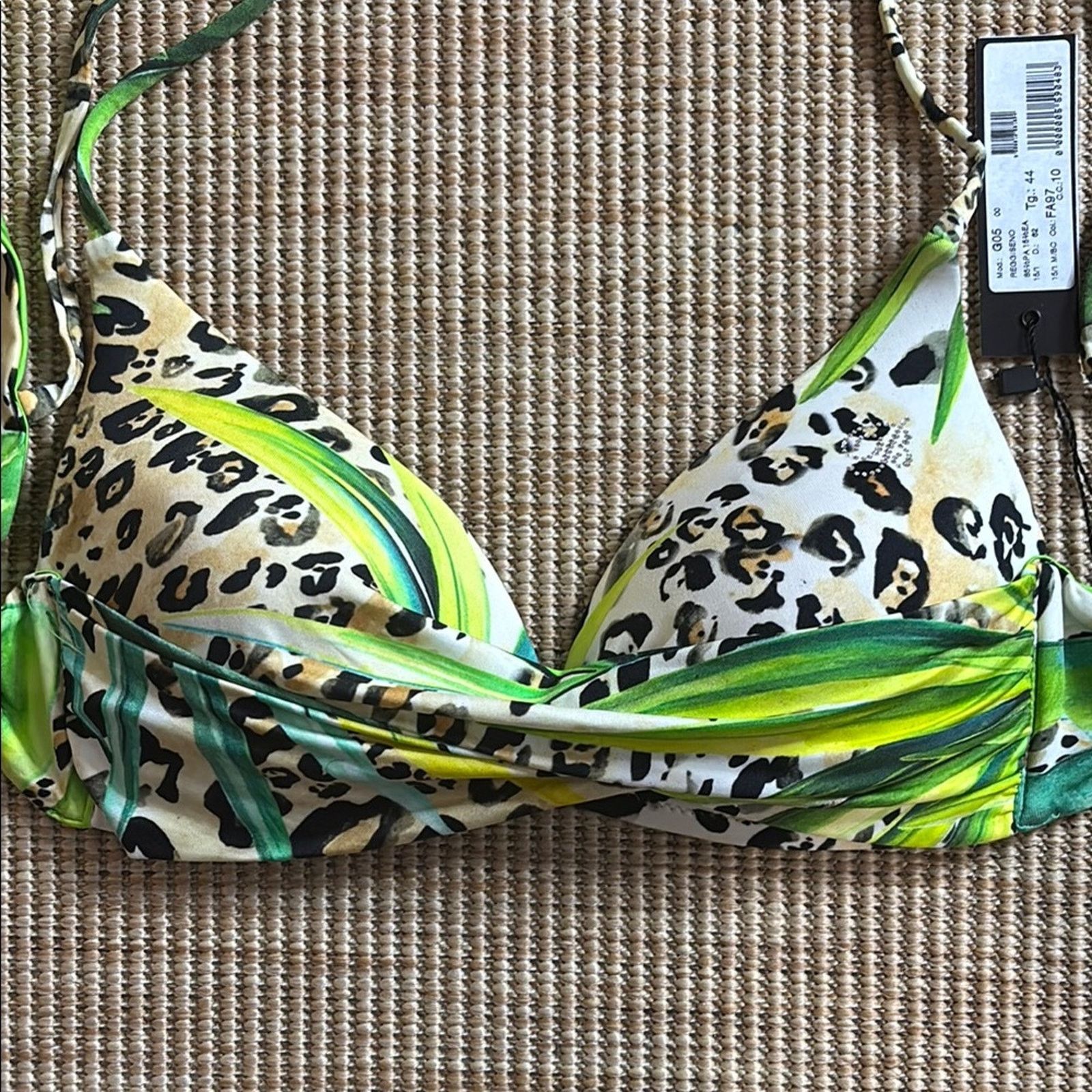 Blumarine NWT Blumarine Vibrant Green and Animal Print Bikini Size M Size ONE SIZE - 10 Thumbnail