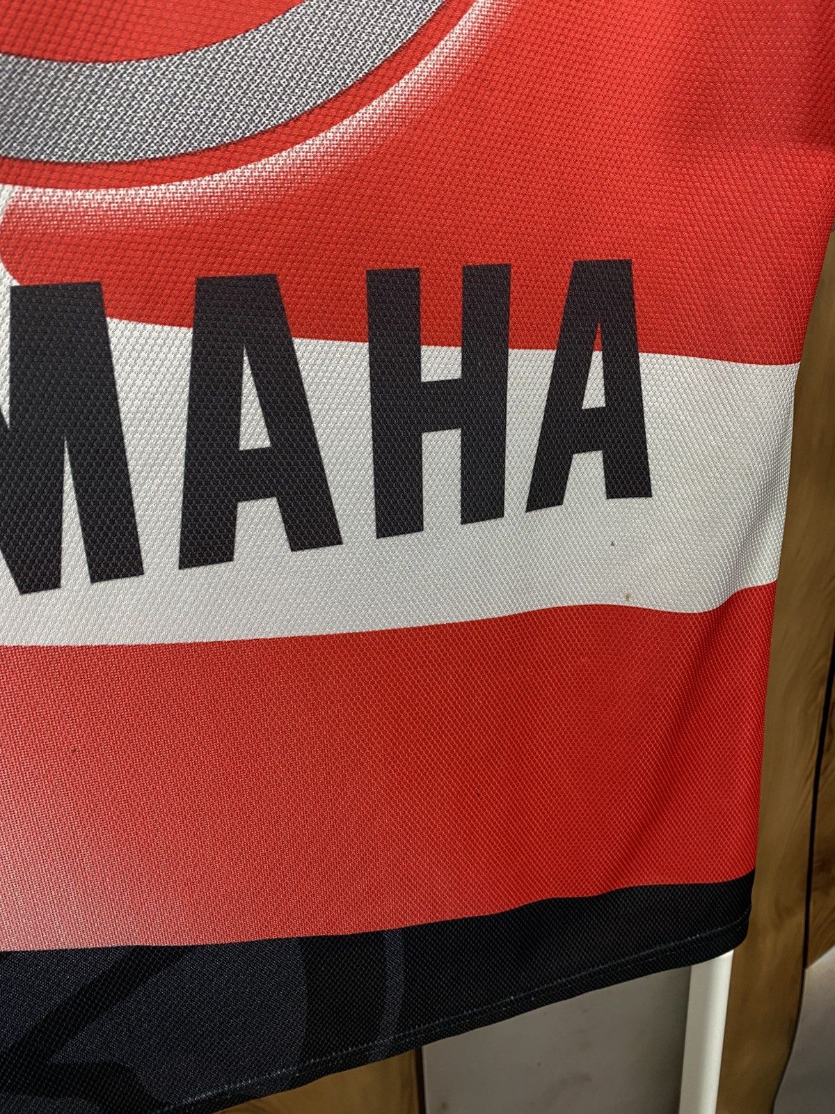 Yamaha 🏁Vintage 90s T-Shirt Yamaha Big Logo Overprint Racing Tee🏁 Size US L / EU 52-54 / 3 - 9 Thumbnail
