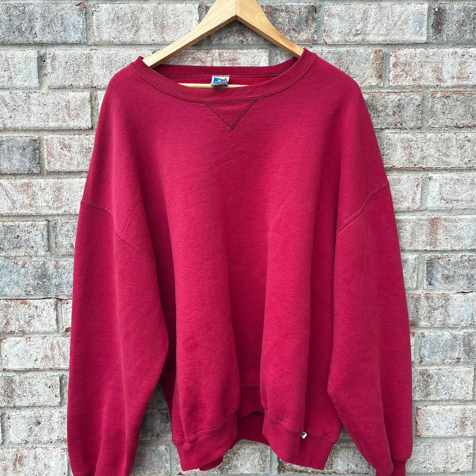 Russell Athletic Vintage red Russell Sweatshirt crewneck Size US XL / EU 56 / 4 - 8 Thumbnail