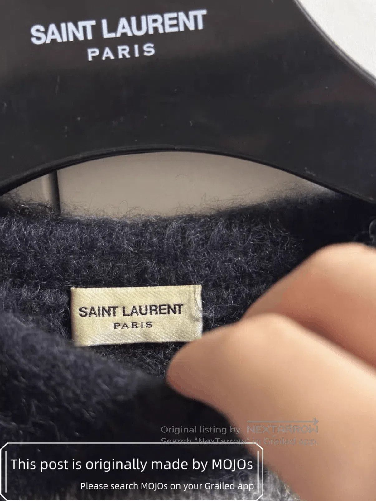 Saint Laurent Paris Saint Laurent Paris Mohair Black & White Knitwear mojos55. Size US S / EU 44-46 / 1 - 4 Thumbnail