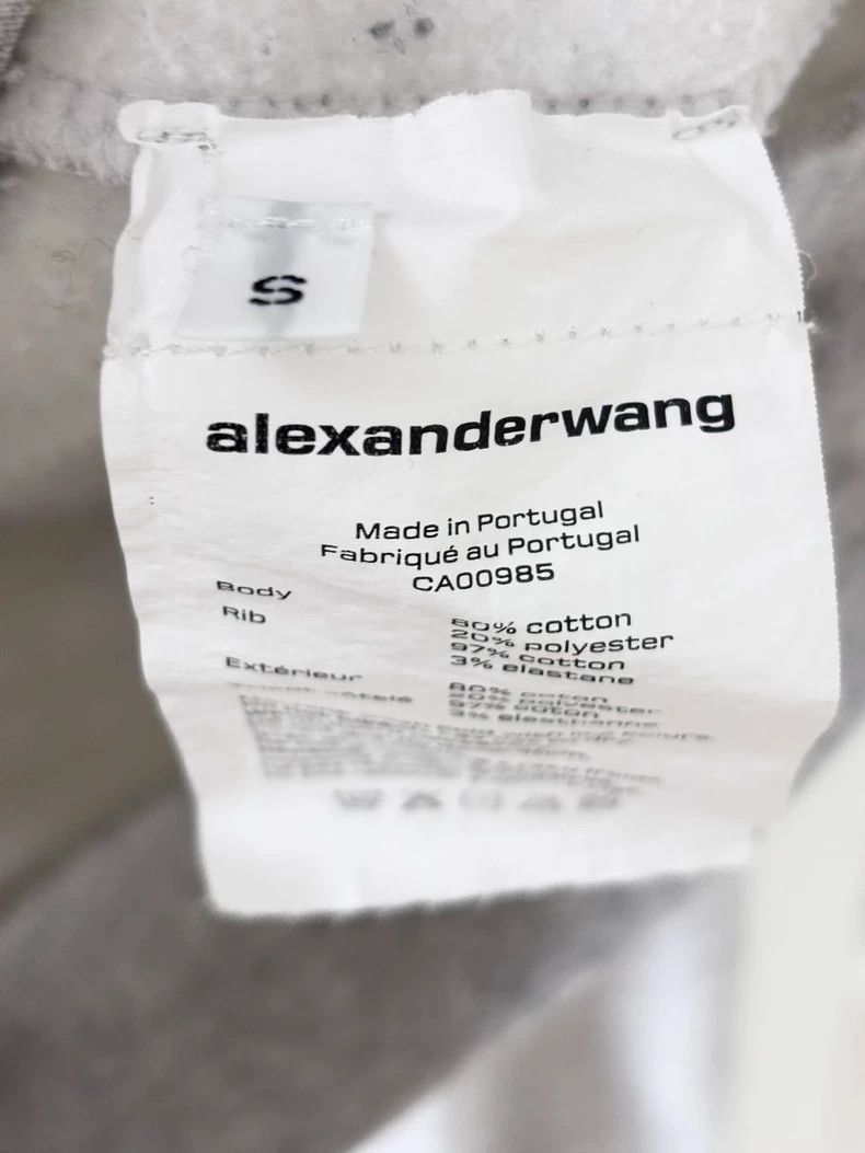 Alexander Wang Alexanderwang Light Gray Fleece Sweatshirt- Size S / US 4 / IT 40 - 3 Thumbnail