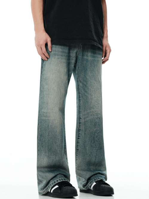 Japanese Brand Retro street cleanfit washed versatile distressed jeans Size US 32 / EU 48 - 2 Thumbnail