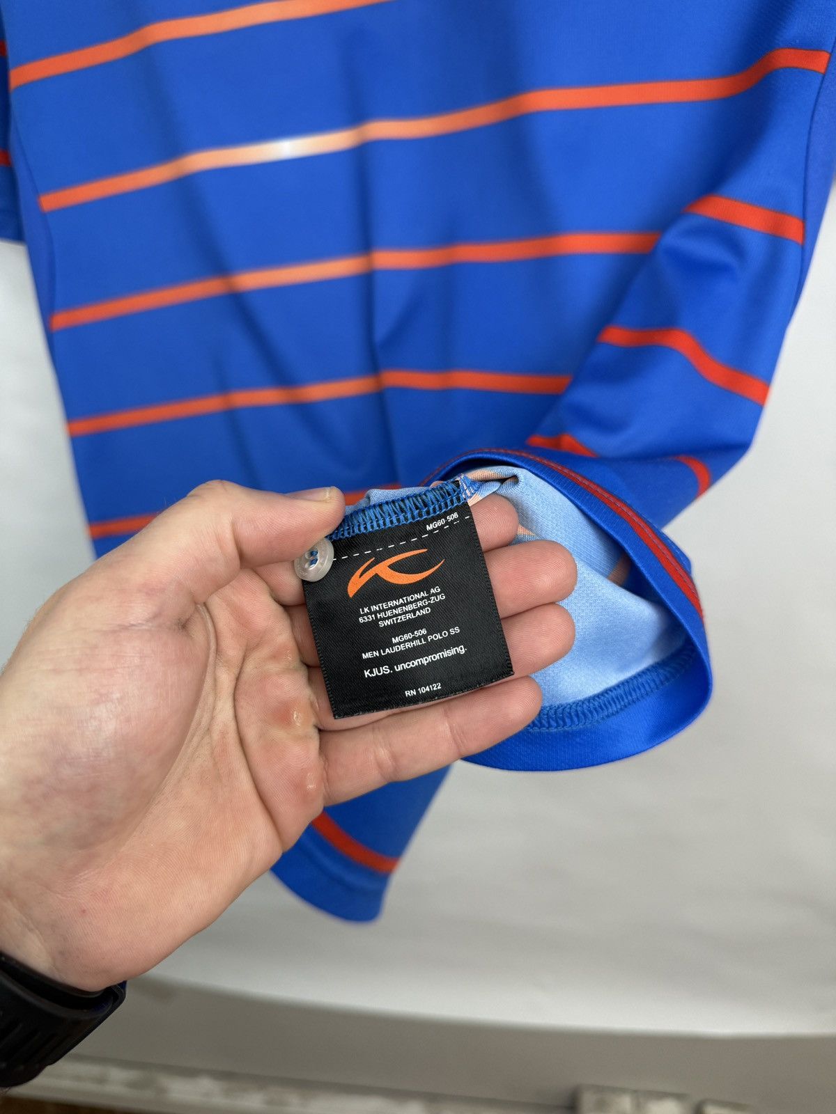 KJUS 🇨🇭 Kjus Stevie Striped Golf Polo T-Shirt Premium Luxury Size US L / EU 52-54 / 3 - 7 Thumbnail