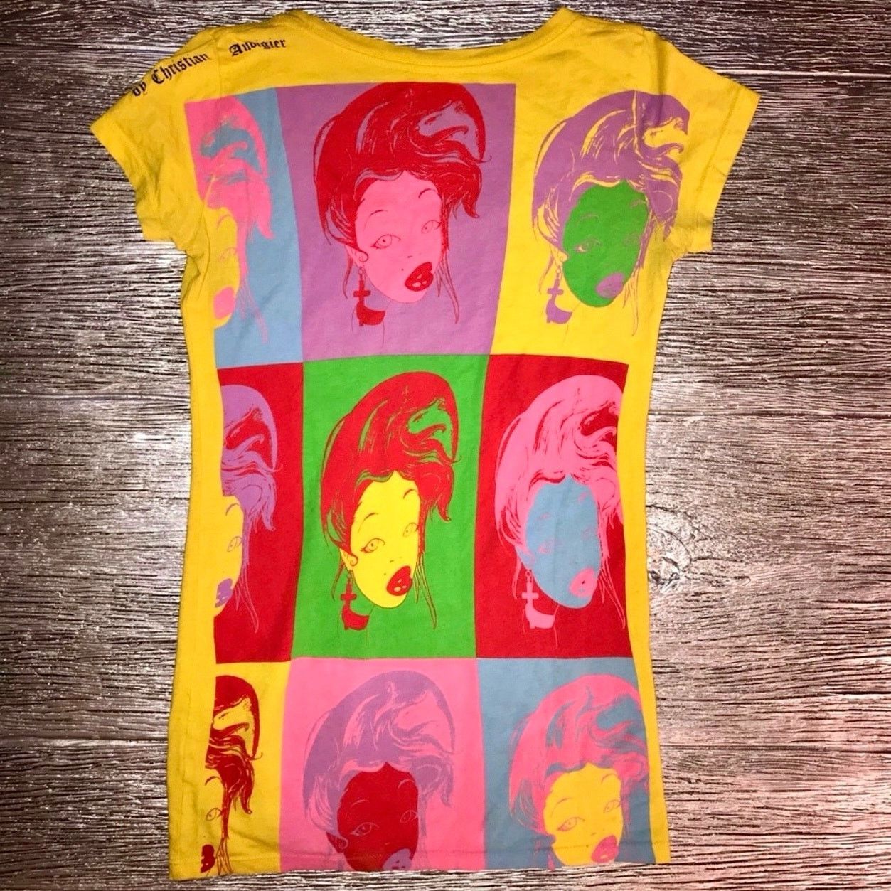 Christian Audigier Rare Christian Audigier | Crystal Rock Pop Art Tee | Y2K | S Size S / US 4 / IT 40 - 2 Thumbnail