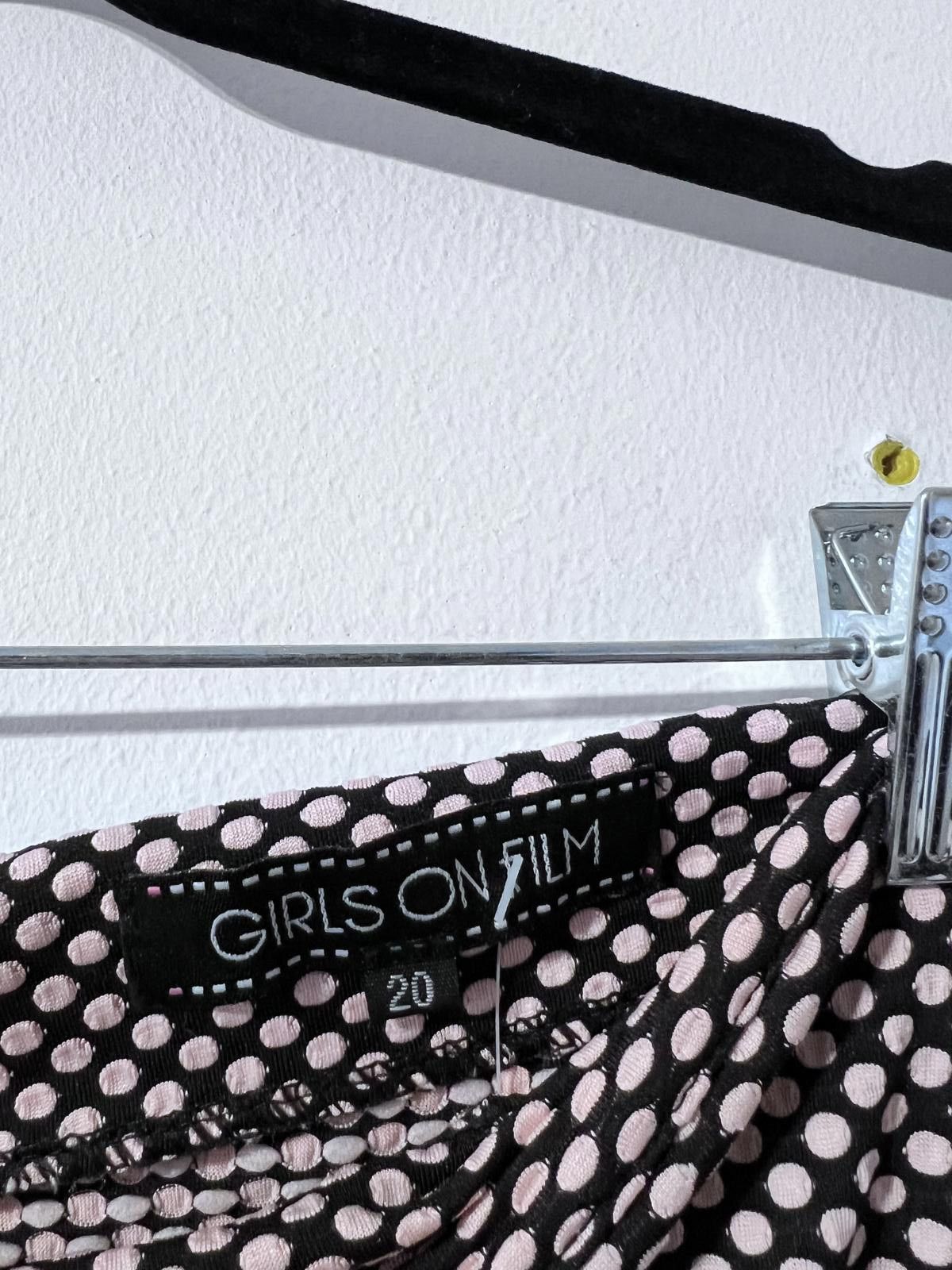 Other Girls on Film Black & Pink Polka Dot Pencil Skirt – Size 20 Size 38" / US 16 / IT 52 - 4 Thumbnail