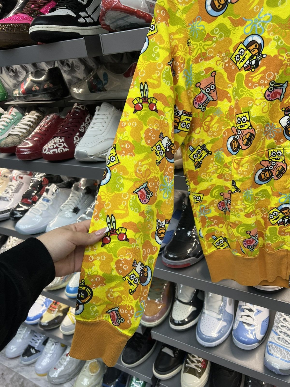 Bape Bape spongbob shark fullzip hoodie Size US S / EU 44-46 / 1 - 3 Thumbnail