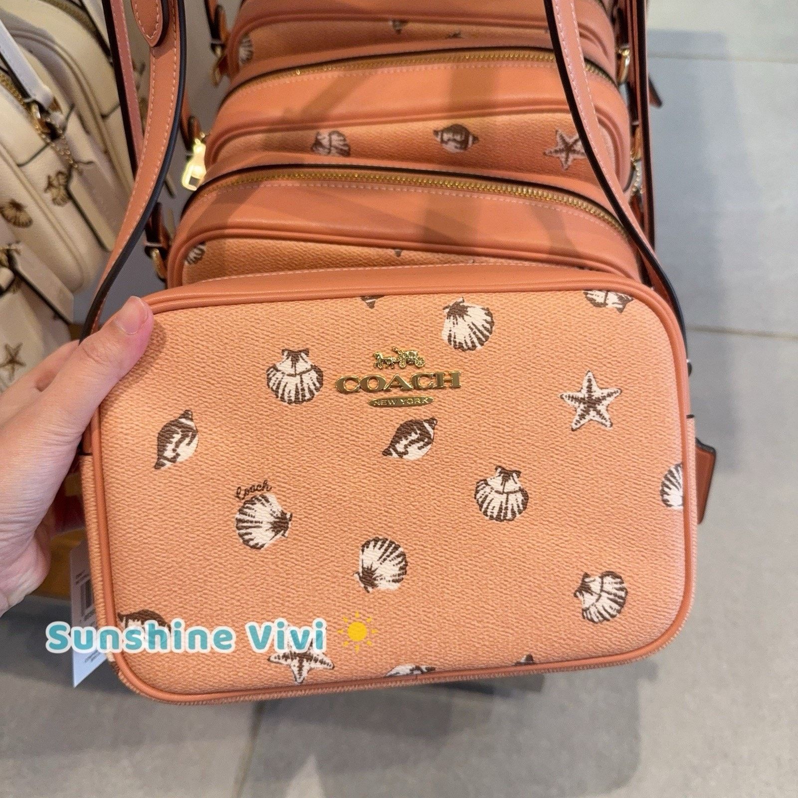 Coach NWT COACH Jamie Camera Bag Shell CBM17, Coral/Sunrise Size ONE SIZE - 1 Thumbnail