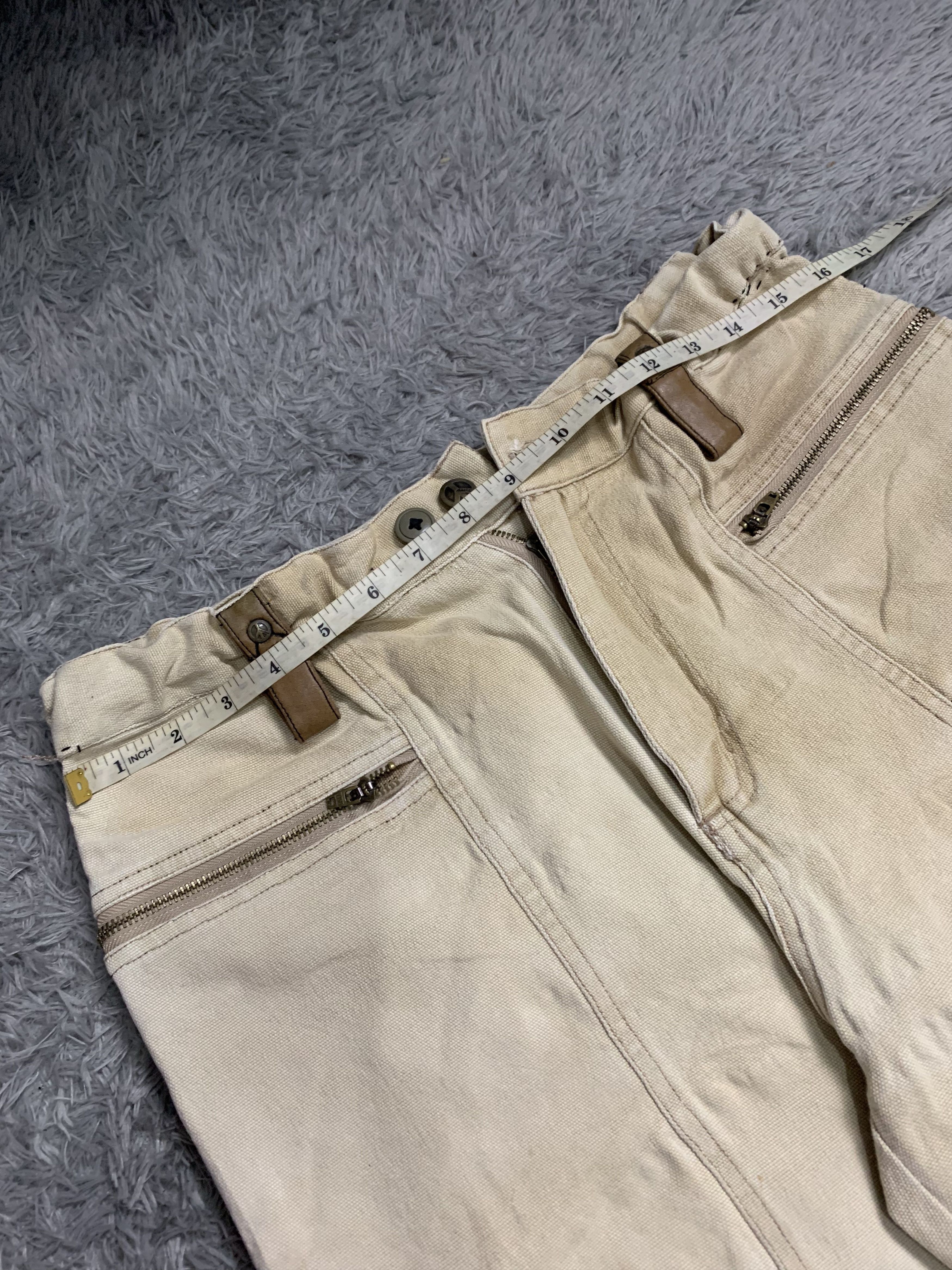 Japanese Brand Time-Worn Essentials Anti War Distressed Denim Work Pants Size US 34 / EU 50 - 4 Thumbnail