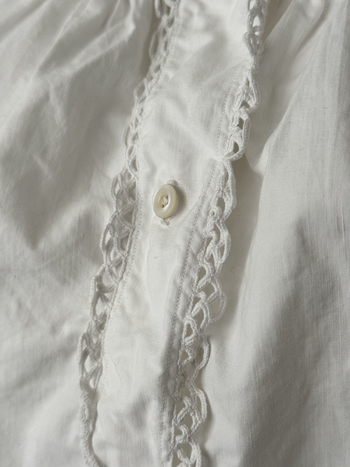 Other ≈1930s European Women’s White Night Gown Size M / US 6-8 / IT 42-44 - 4 Thumbnail