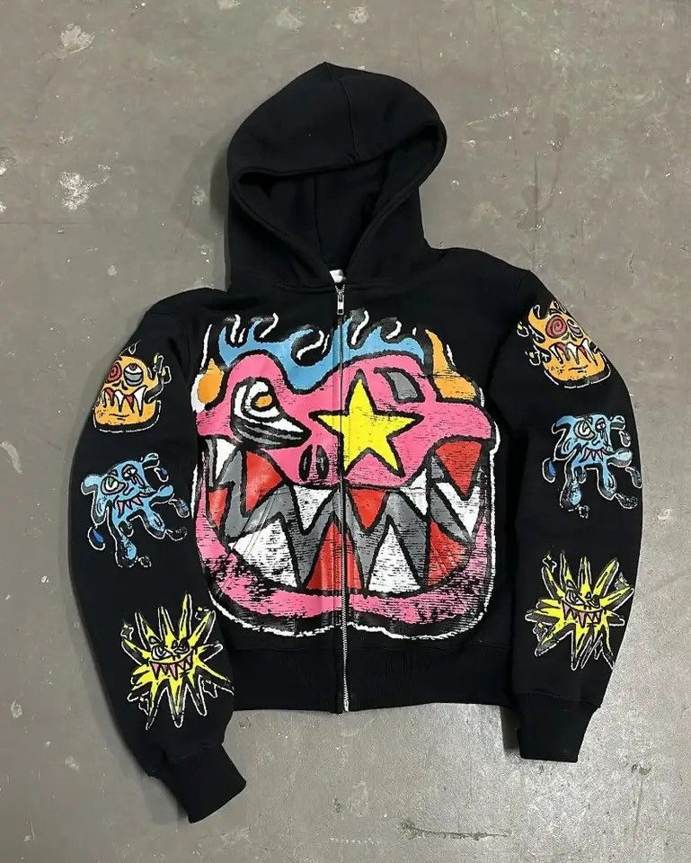 Japanese Brand Black Color American Gothic trendy Hoodie Size US XL / EU 56 / 4 - 3 Thumbnail