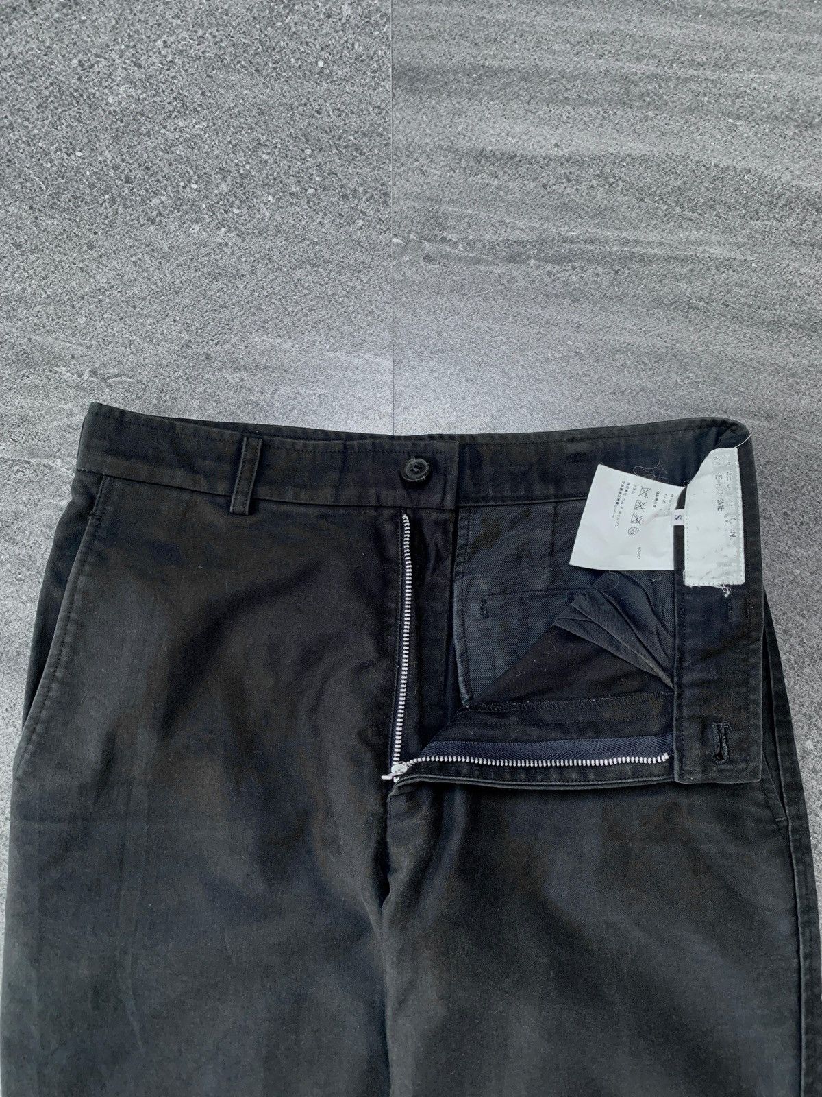 Comme des Garcons Homme AD2001 Black Faded Straight Trousers Size US 28 / EU 44 - 4 Thumbnail