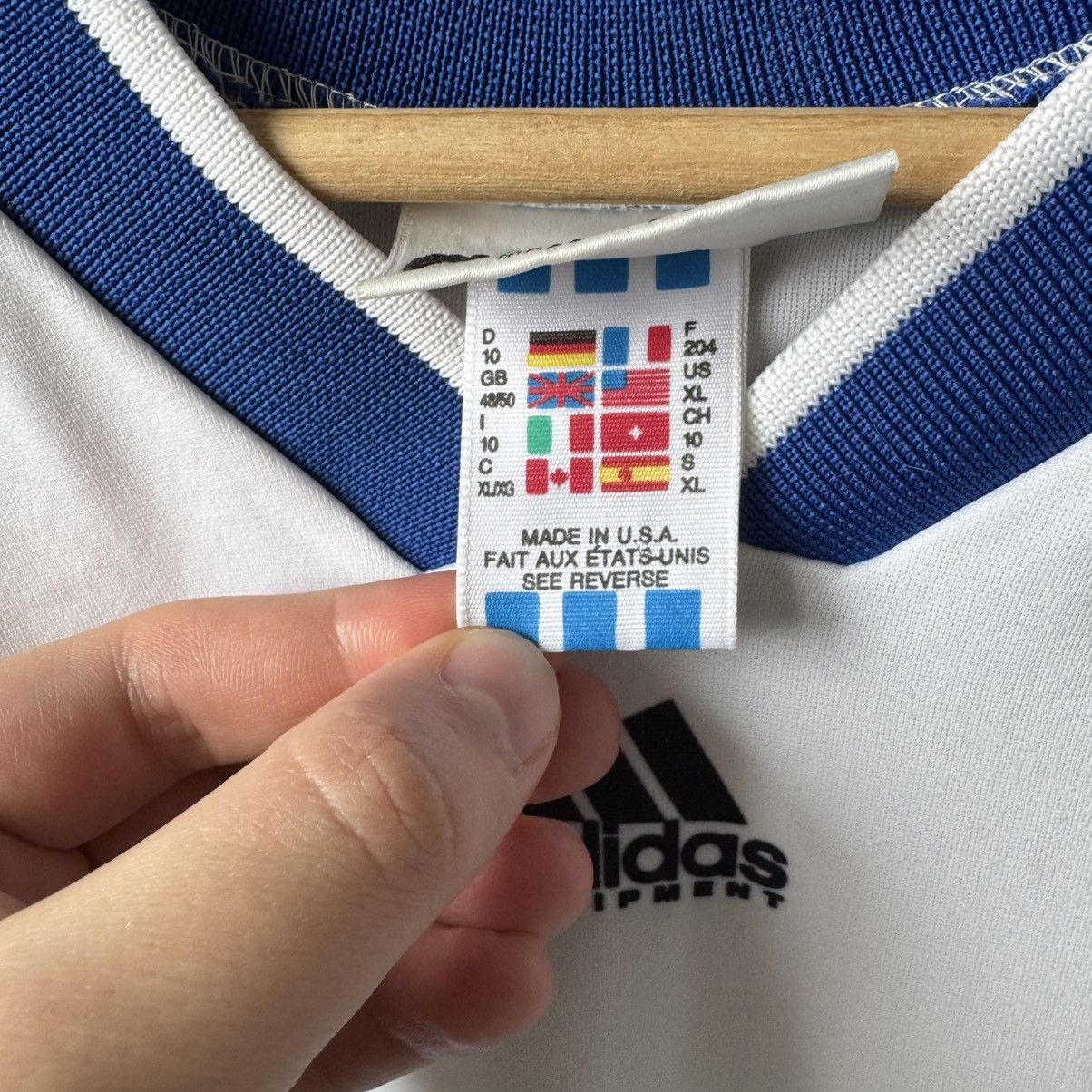 Vintage Vintage 90s Adidas Equipment Blackhawk Soccer Club Jersey US Size US XL / EU 56 / 4 - 3 Thumbnail