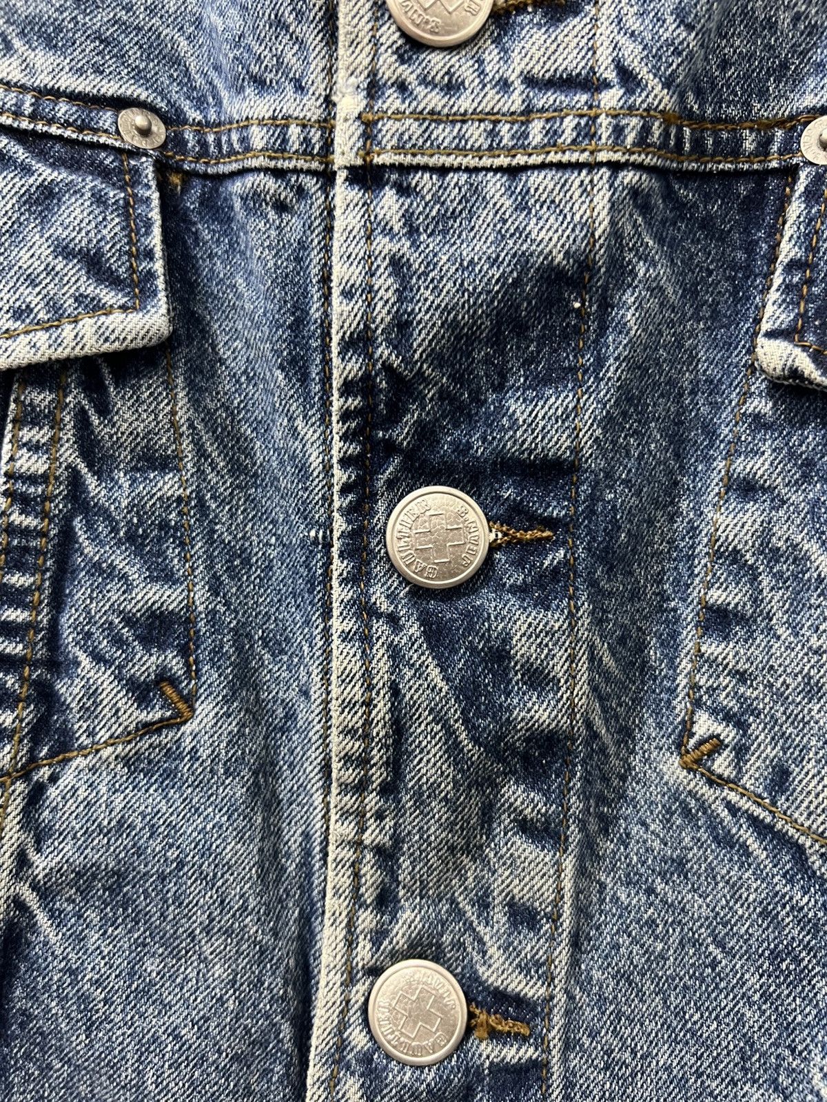 Jean Paul Gaultier 1990’s Jean Paul Gaultier - Cropped Trucker Denim Jacket Size US S / EU 44-46 / 1 - 7 Thumbnail