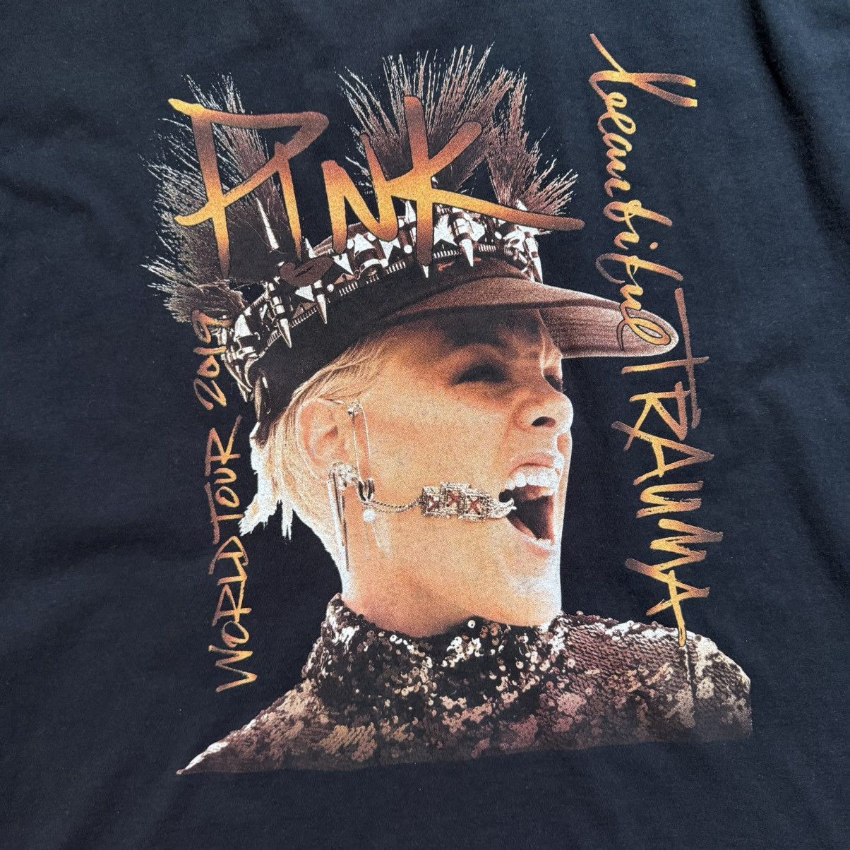 Band Tees × Pink Pink Beautiful Trauma 2019 World Tour Tee Size US L / EU 52-54 / 3 - 5 Thumbnail