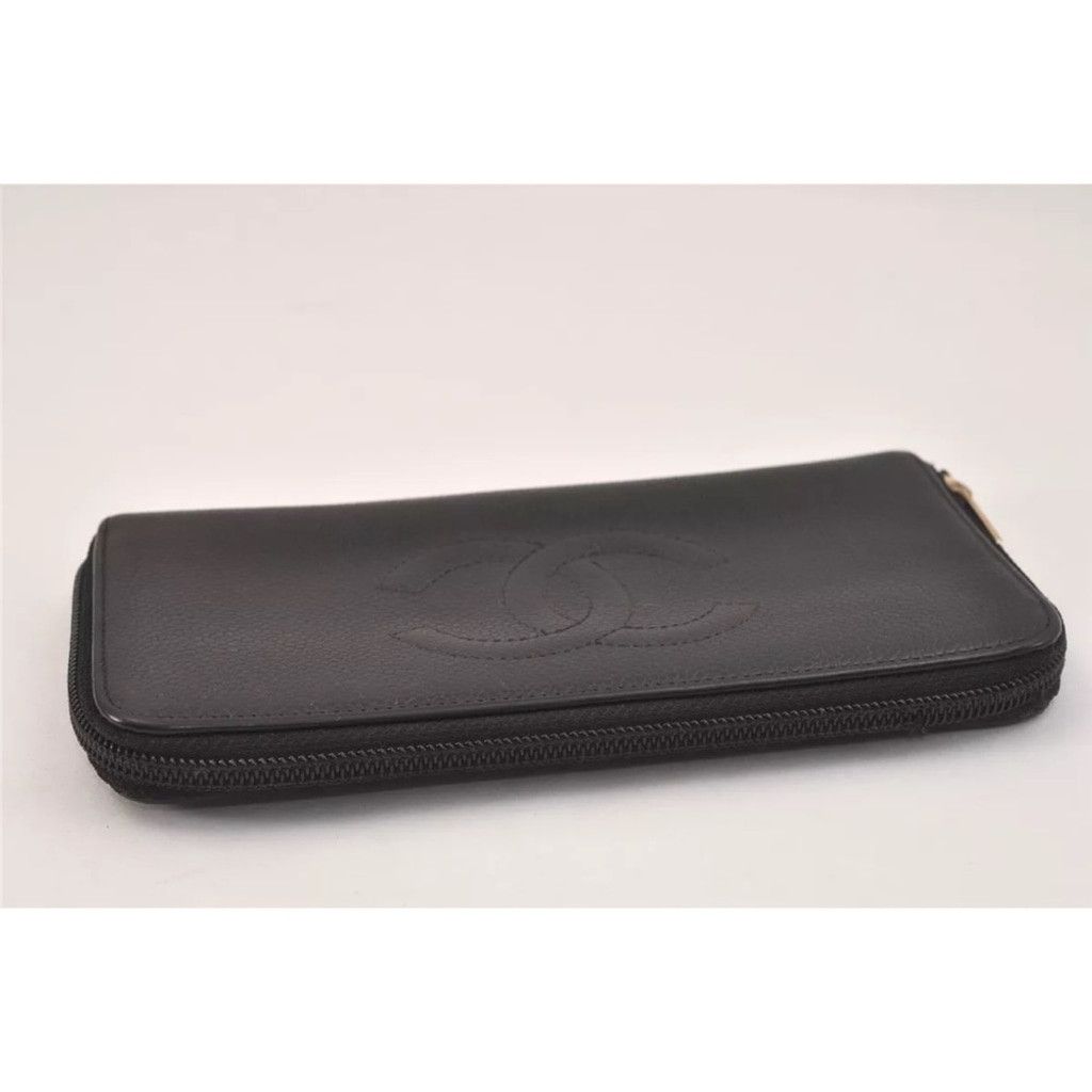 Chanel EUC Chanel CC logo caviar leather long zip around wallet Size ONE SIZE - 5 Thumbnail
