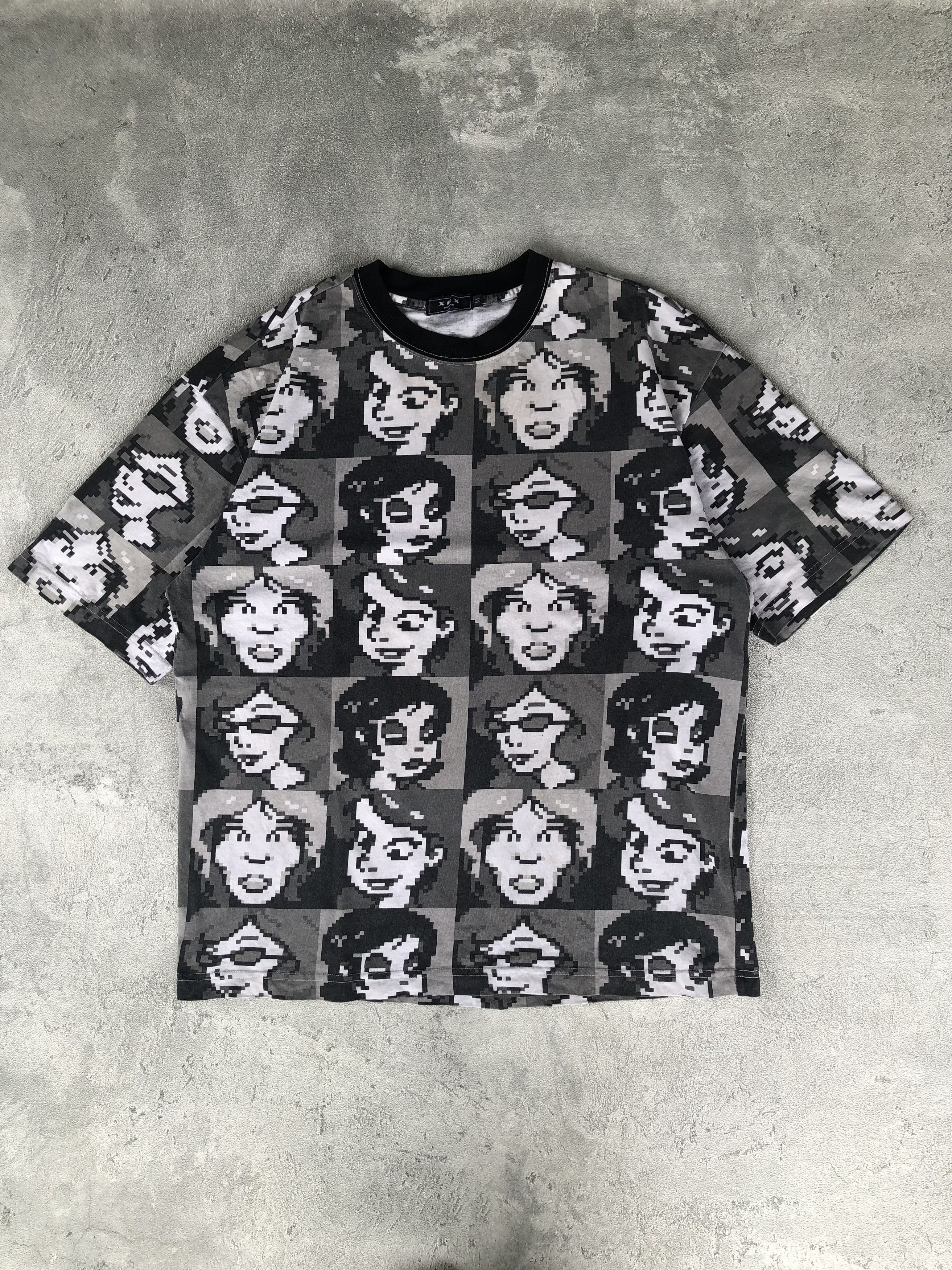 Beauty Beast × Hysteric Glamour × Japanese Brand 2000s XFX - All Over Print Face Tshirt Minecraft Style Size US M / EU 48-50 / 2 - 1 Thumbnail