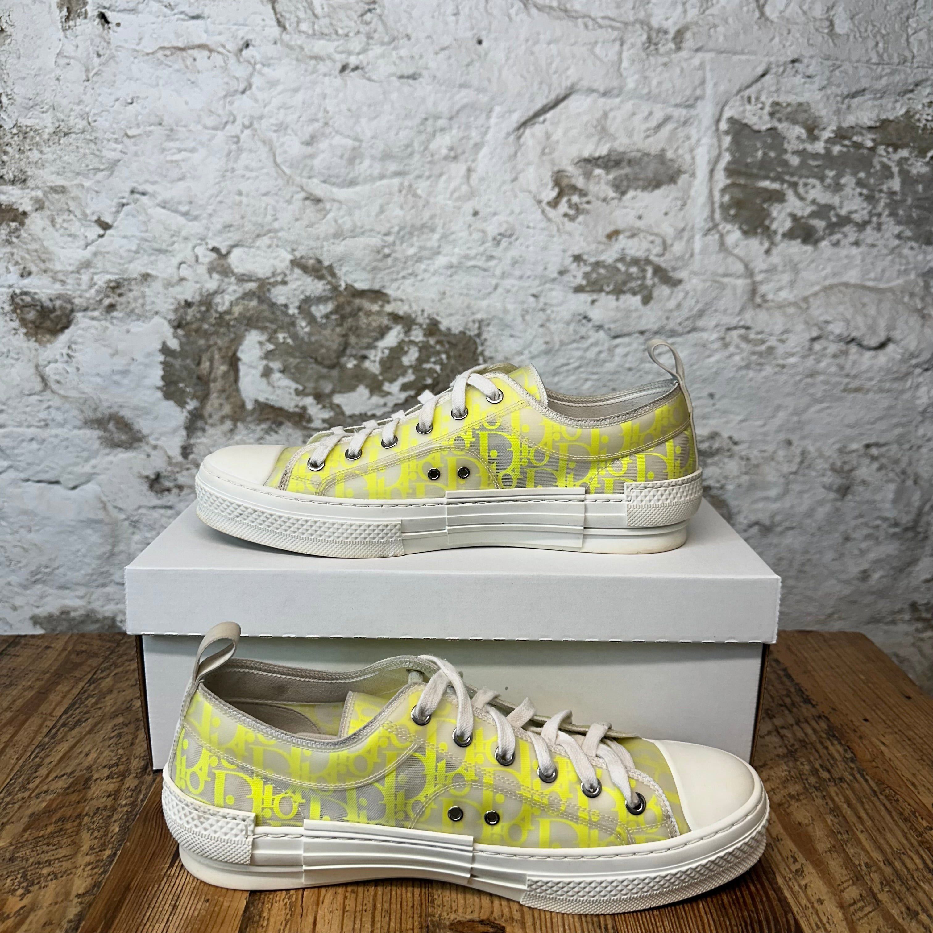 Dior Dior B23 Low Yellow Oblique White Sneaker Sz 10 (43) Size US 10 / EU 43 - 2 Thumbnail