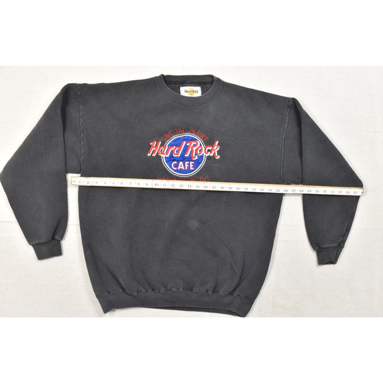 Hard Rock Cafe VINTAGE Hard Rock Cafe Washington DC Crewneck Sweater Black XL Men Pullover Long Sleeve Crew Neck Knit Winter Fall Size US XL / EU 56 / 4 - 8 Thumbnail