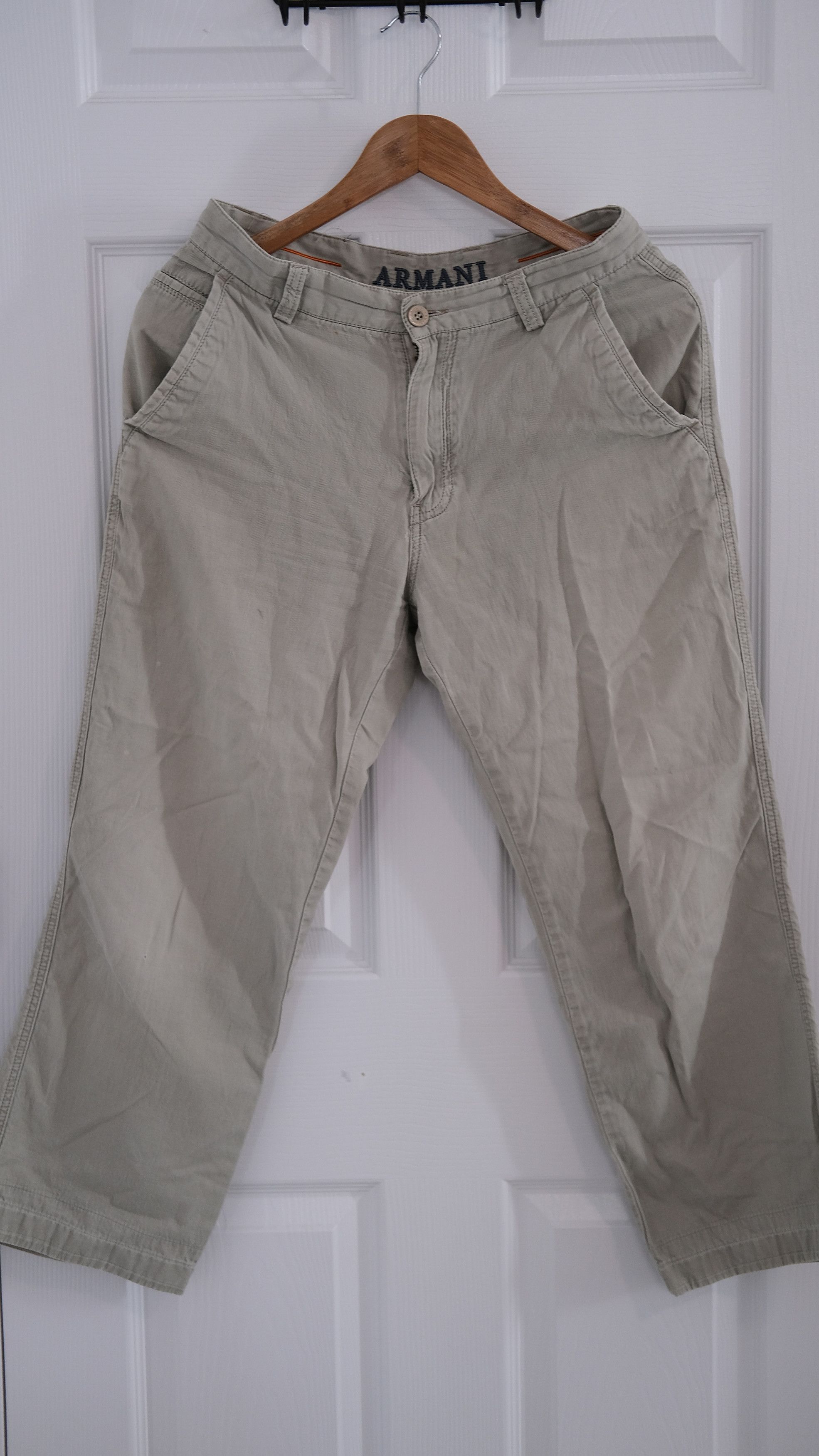 Armani Exchange Cropped Cotton/Linen Pants Size US 30 / EU 46 - 1 Thumbnail