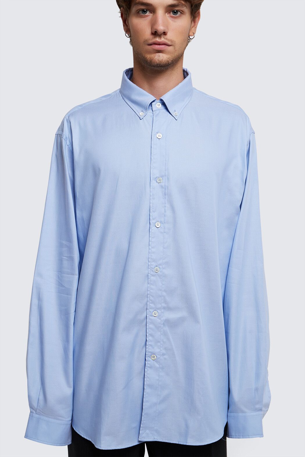 Maison Margiela o1y1124 Shirt In Light Blue Size US M / EU 48-50 / 2 - 1 Thumbnail
