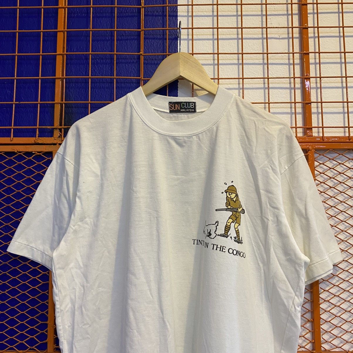 Vintage Vintage Tintin Cartoon Network Tshirt Size US L / EU 52-54 / 3 - 6 Thumbnail
