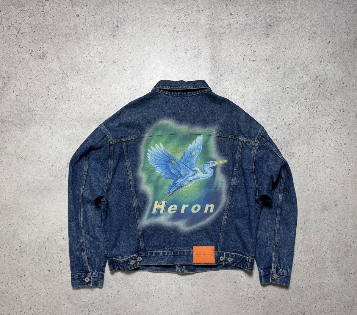 Heron Preston Heron Preston Big Logo Denim Bomber Jacket Size M Luxury Size US M / EU 48-50 / 2 - 1 Thumbnail