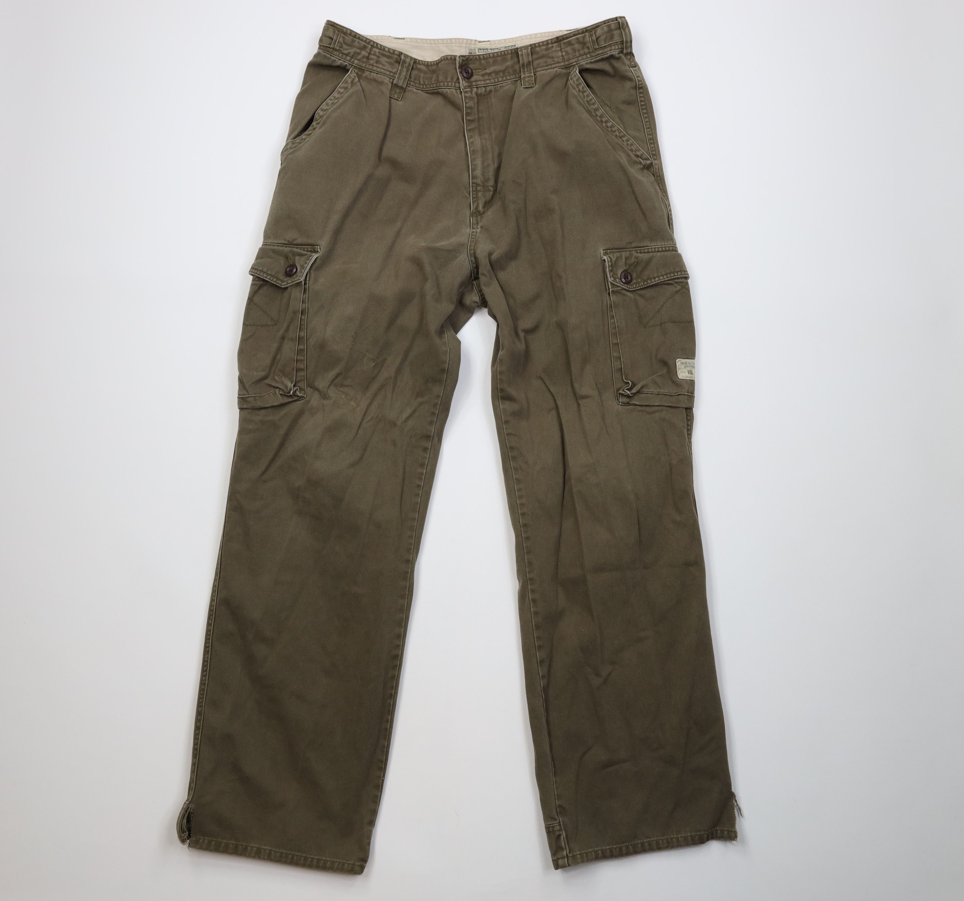 American Eagle Outfitters Vintage 90s Y2K American Eagle Surplus Wide Leg Cargo Pants Size US 34 / EU 50 - 1 Thumbnail