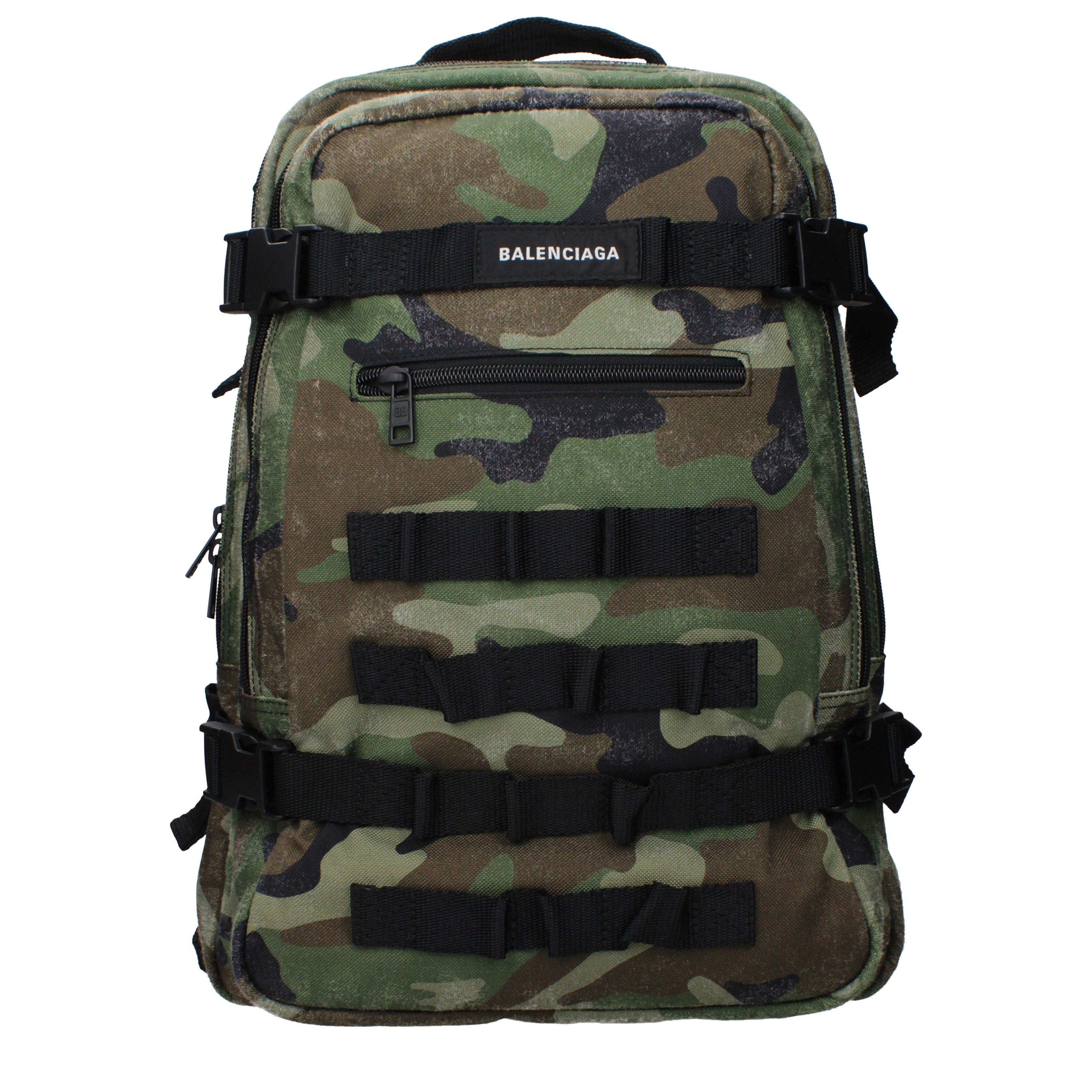 Balenciaga Balenciaga Backpacks and Bumbags Men Fabric Green/Camouflage Green Size ONE SIZE - 1 Thumbnail