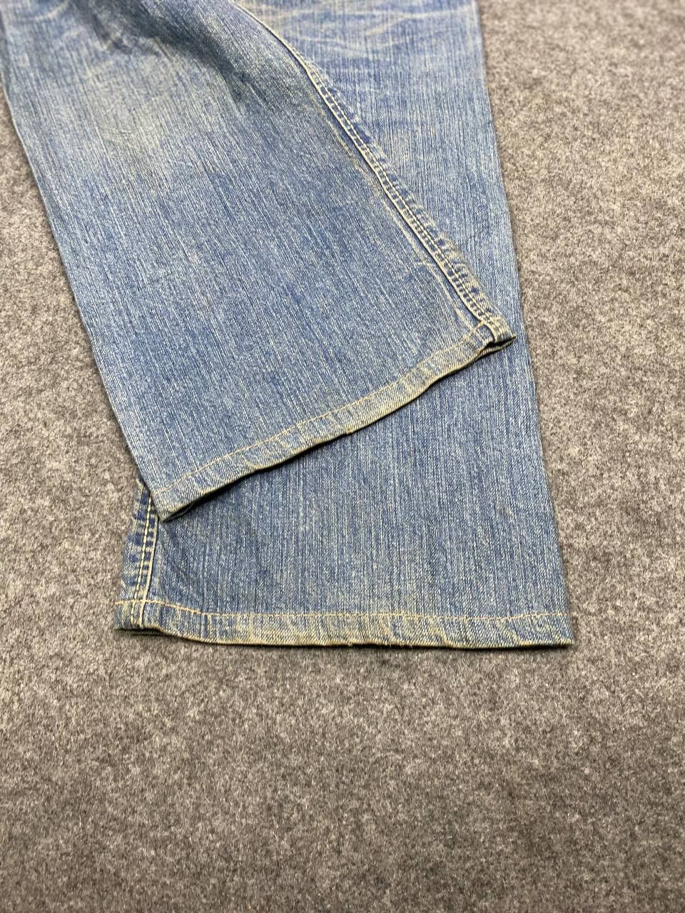 Edwin edwin blue trip uneven faded distressed denim Size 35" - 7 Thumbnail